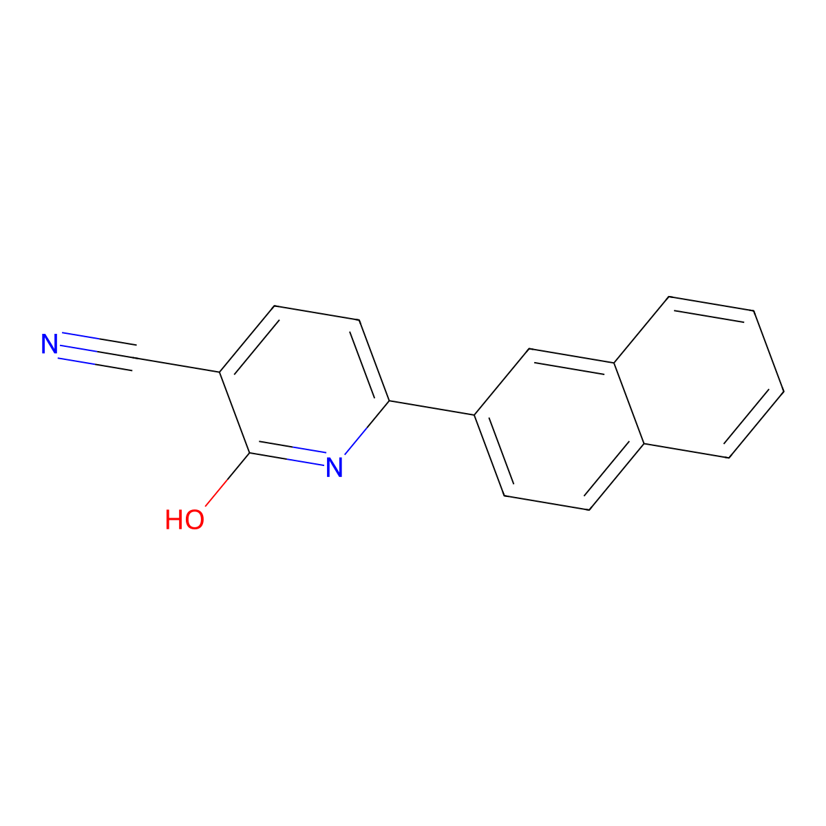 6-(Naphthalen-2-yl)-2-oxo-1,2-dihydropyridine-3-carbonitrile molecular structure, CAS 54818-63-2