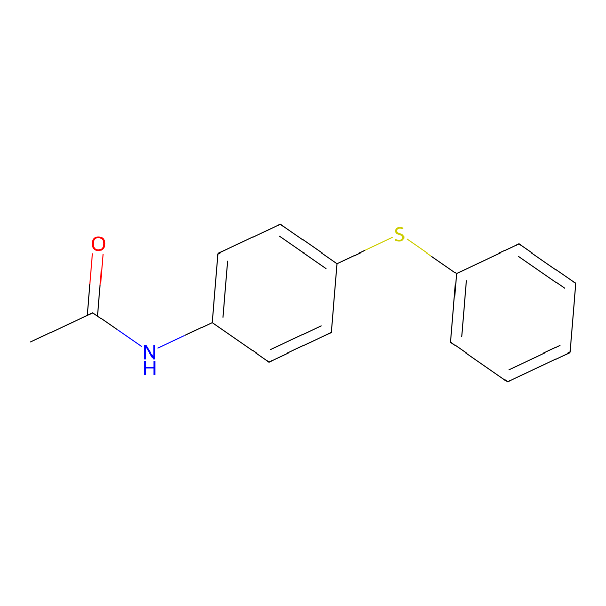 Acetamide, N-(4-(phenylthio)phenyl)- molecular structure, CAS 54818-87-0