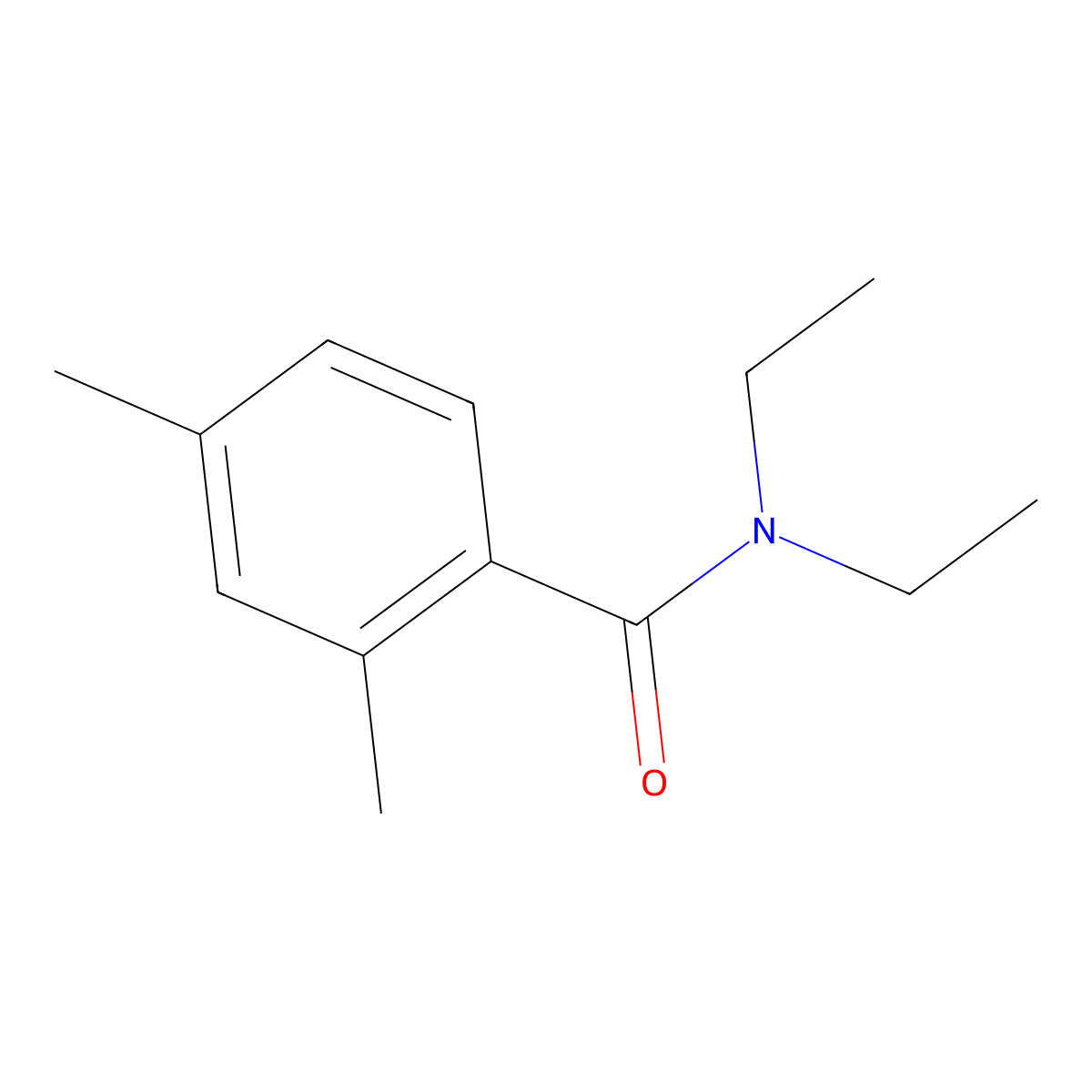 Benzamide, N,N-diethyl-2,4-dimethyl- molecular structure, CAS 54818-95-0
