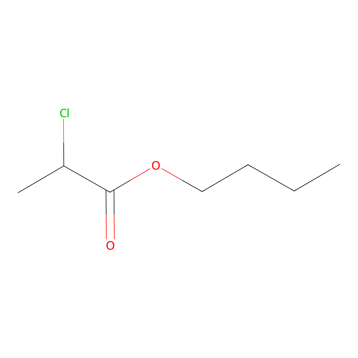 Butyl 2-chloropropanoate molecular structure, CAS 54819-86-2