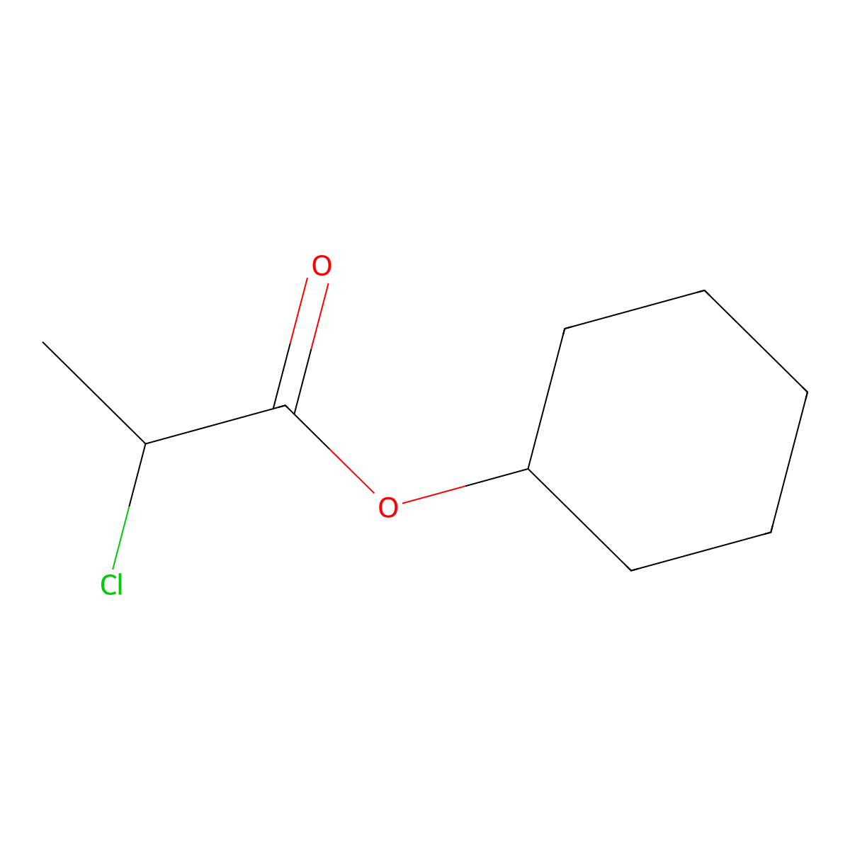 Cyclohexyl 2-chloropropanoate molecular structure, CAS 54819-87-3