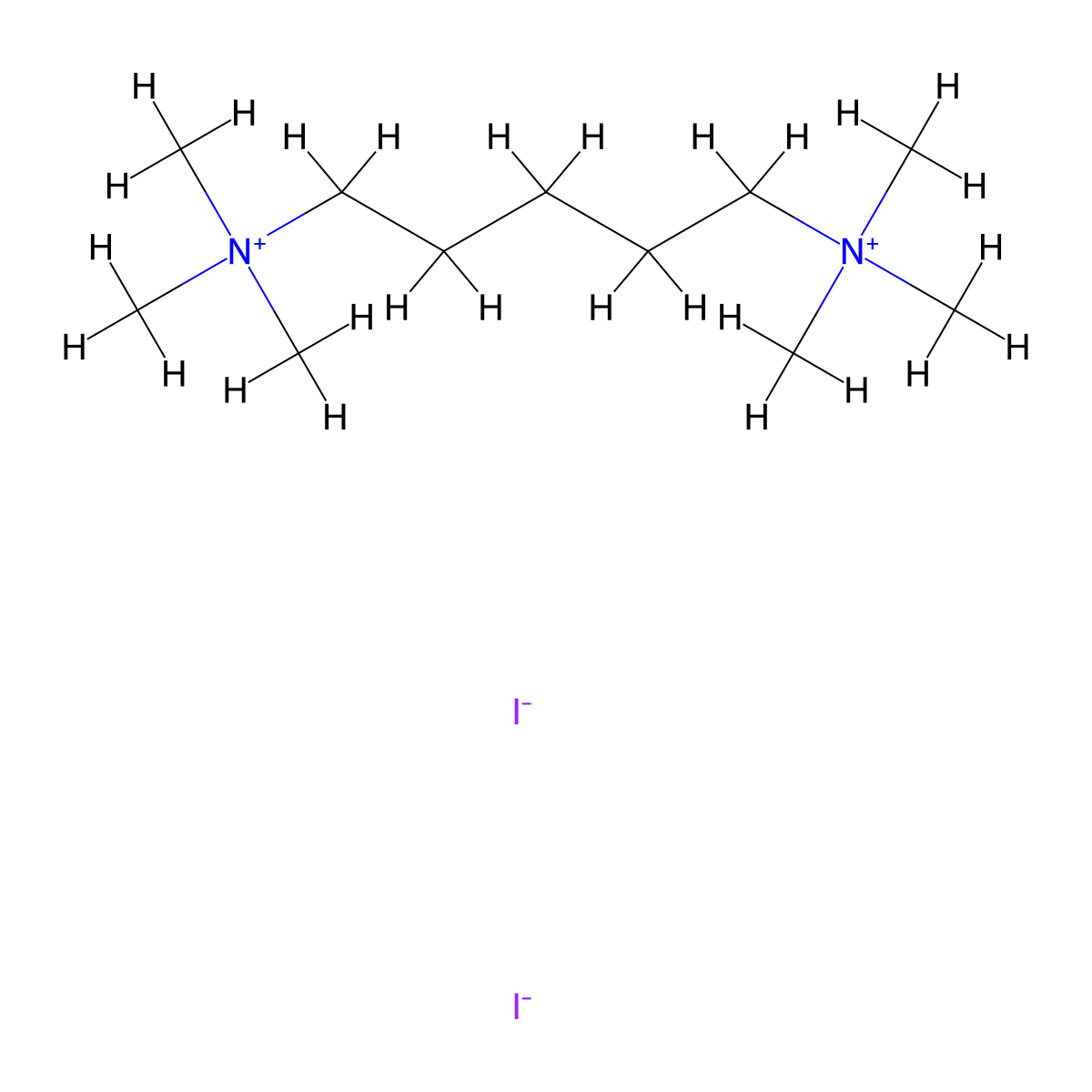 Pentamethonium diiodide molecular structure, CAS 5482-80-4
