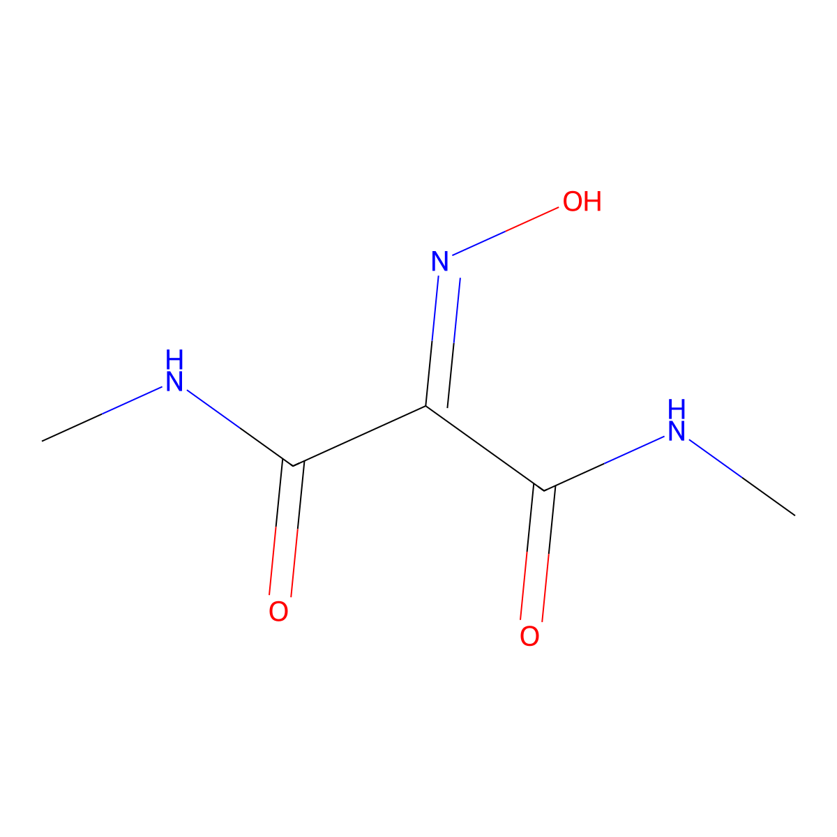 Propanediamide, 2-(hydroxyimino)-N,N'-dimethyl- molecular structure, CAS 54820-03-0