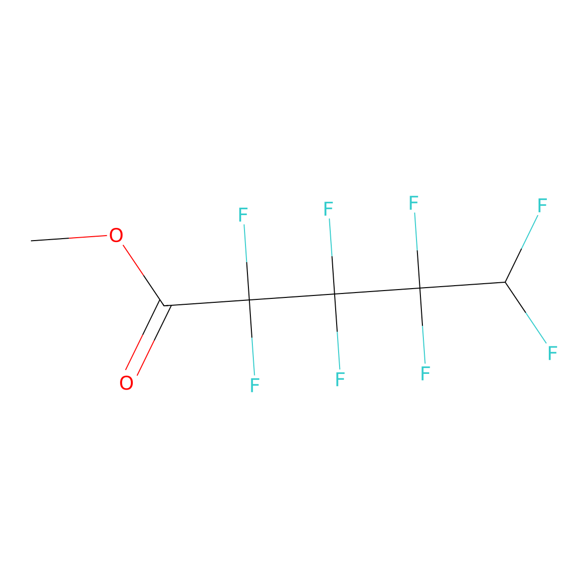 Methyl 5H-perfluoropentanoate molecular structure, CAS 54822-22-9