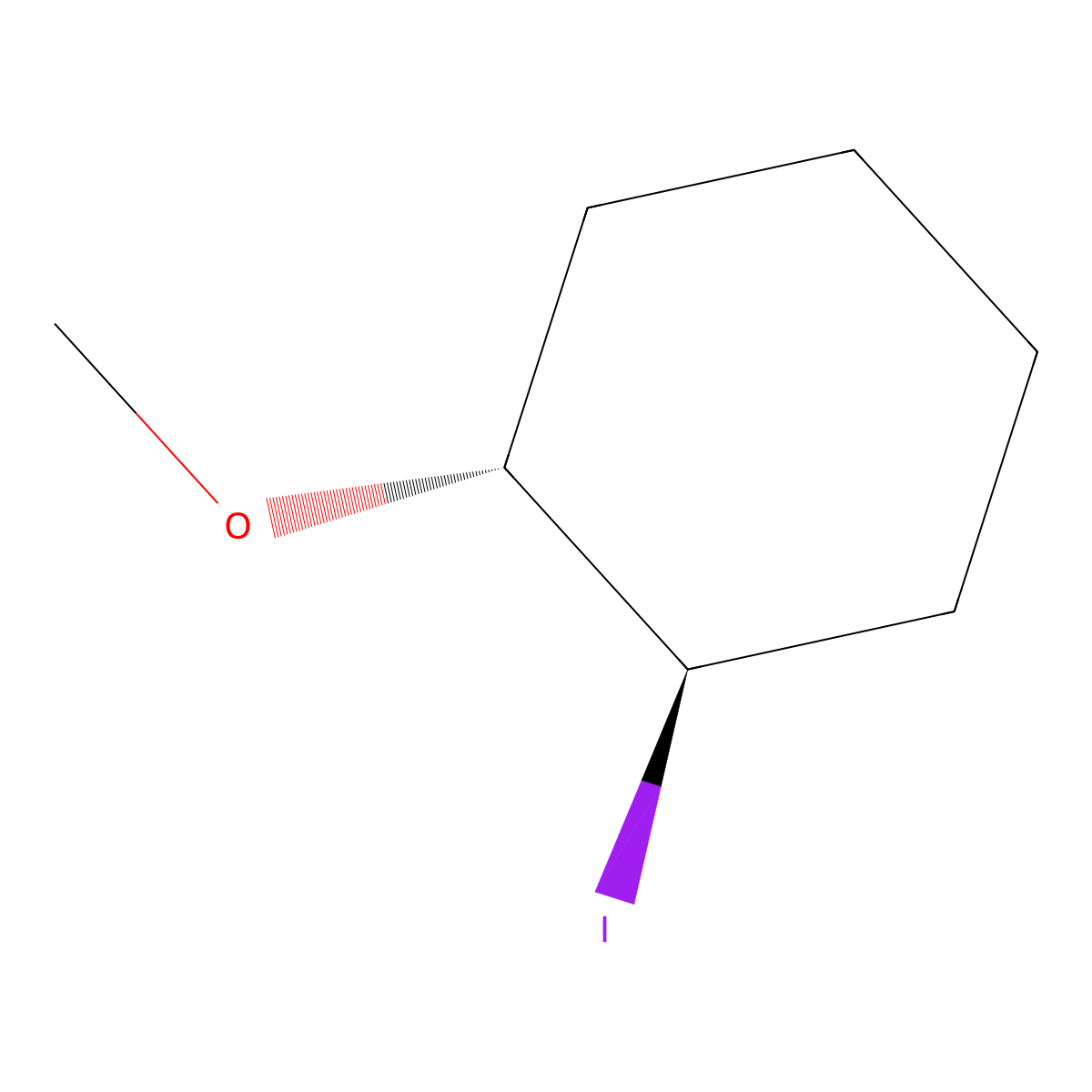 rac-(1R,2R)-1-iodo-2-methoxycyclohexane molecular structure, CAS 54826-41-4