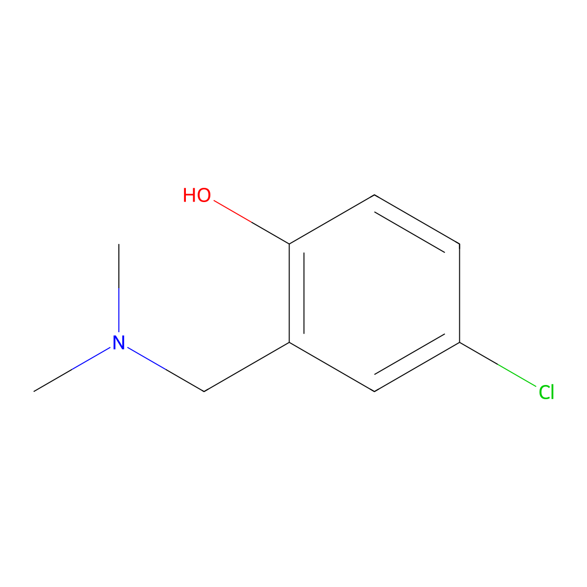4-Chloro-2-[(dimethylamino)methyl]phenol molecular structure, CAS 54828-00-1