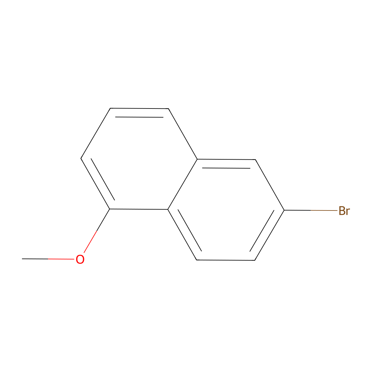 6-Bromo-1-methoxynaphthalene molecular structure, CAS 54828-63-6