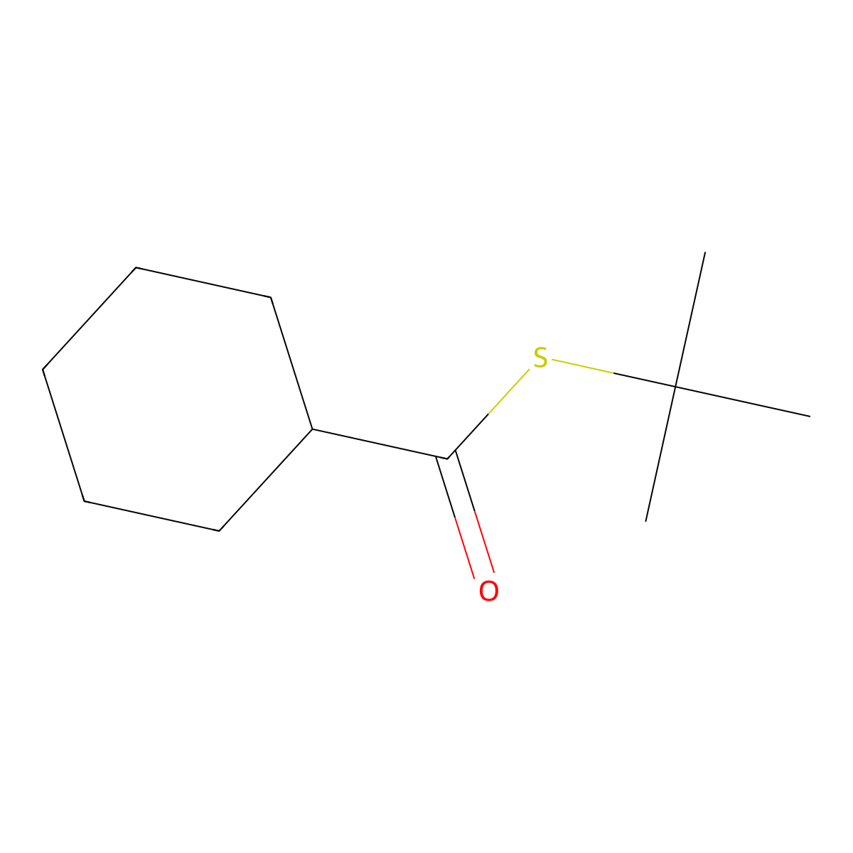S-tert-Butyl cyclohexanecarbothioate molecular structure, CAS 54829-37-7
