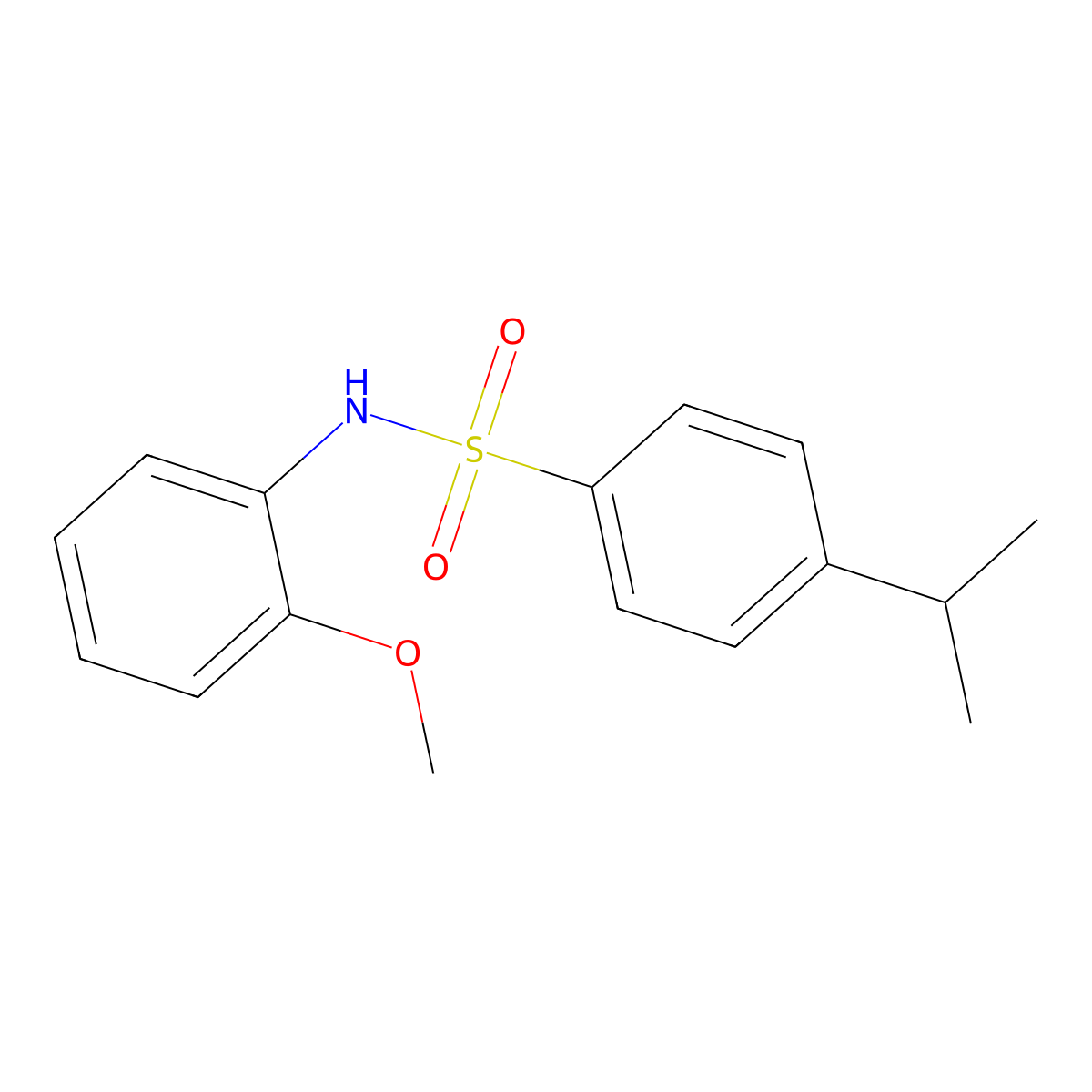 N-(2-Methoxyphenyl)-4-propan-2-YL-benzenesulfonamide molecular structure, CAS 5483-22-7