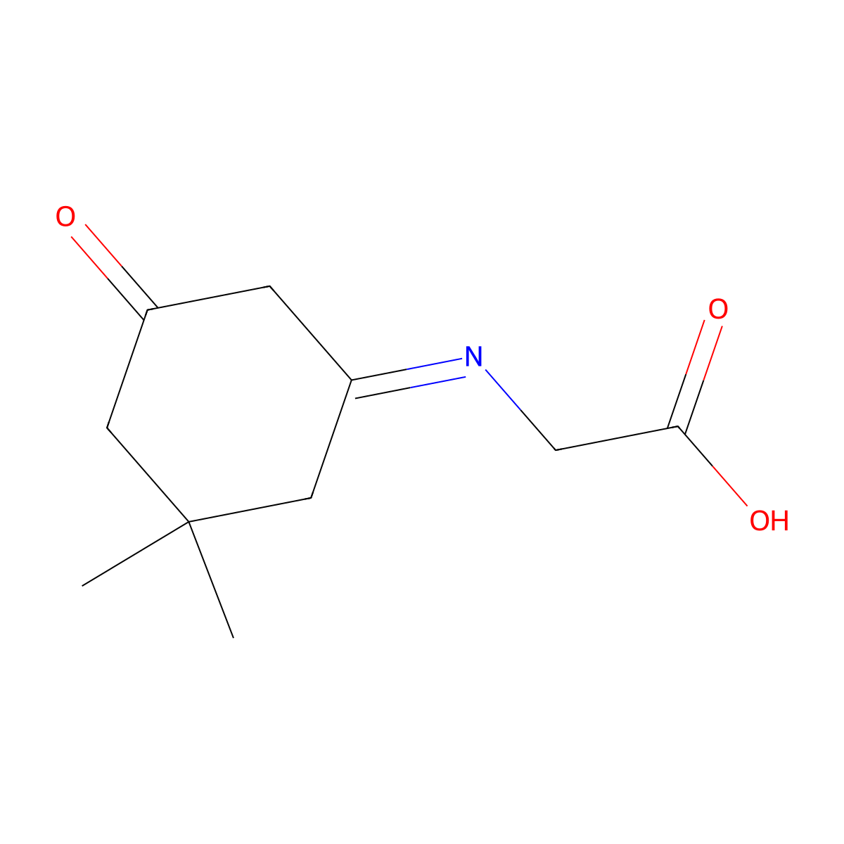 2-[(3,3-Dimethyl-5-oxocyclohexylidene)amino]acetic acid molecular structure, CAS 5483-65-8