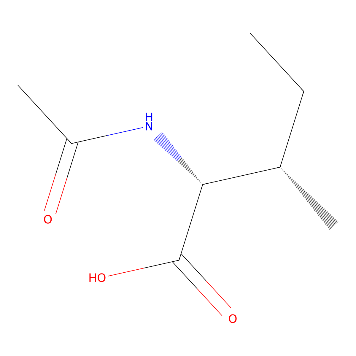 D-Alloisoleucine, N-acetyl- molecular structure, CAS 54831-20-8