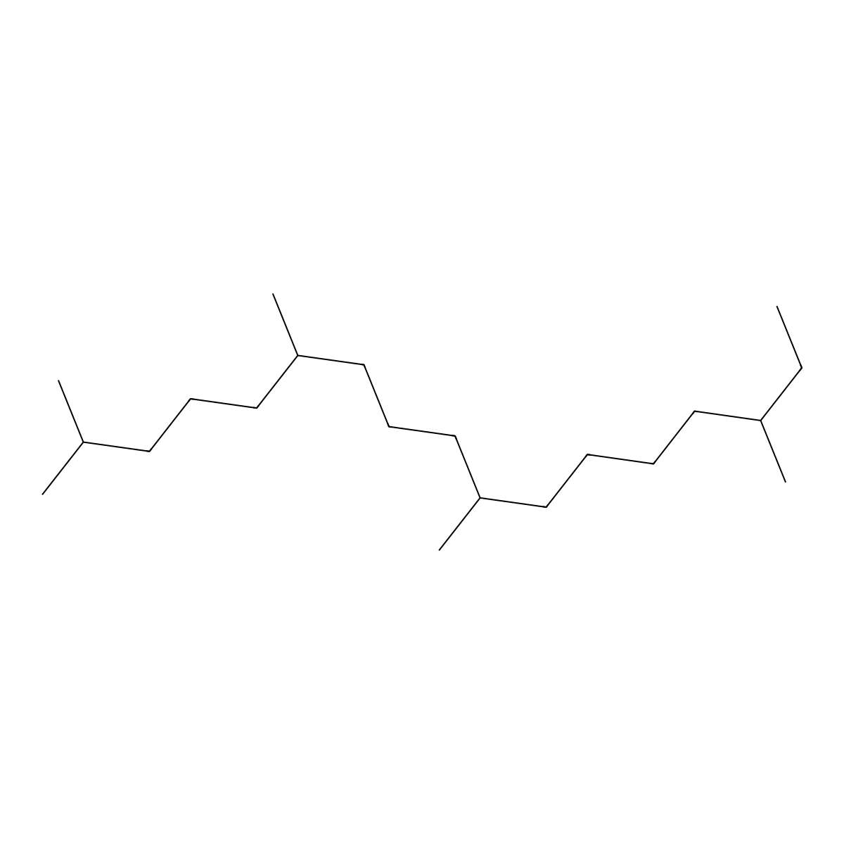 2,6,10,15-Tetramethylheptadecane molecular structure, CAS 54833-48-6