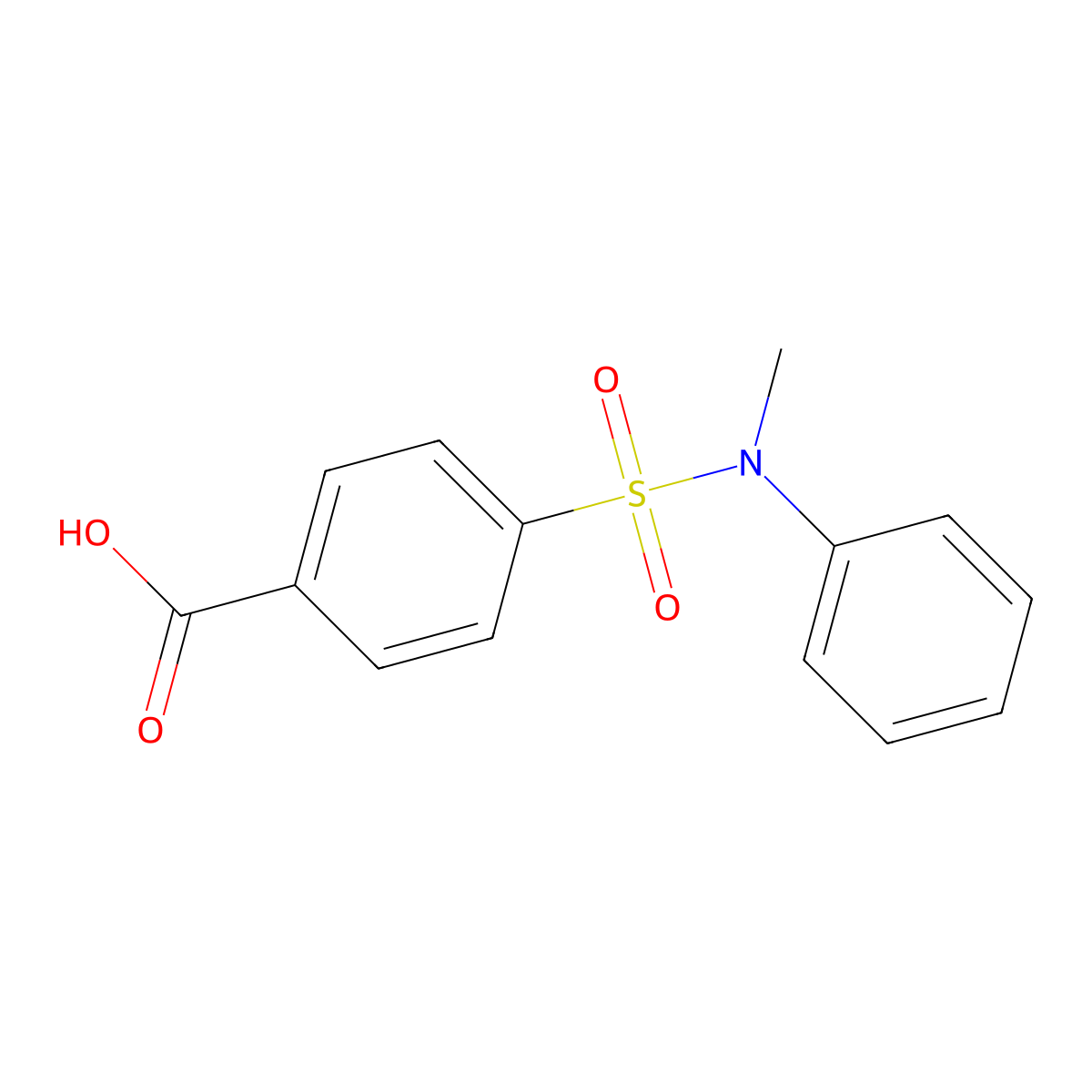 4-[Methyl(phenyl)sulfamoyl]benzoic acid molecular structure, CAS 54838-78-7