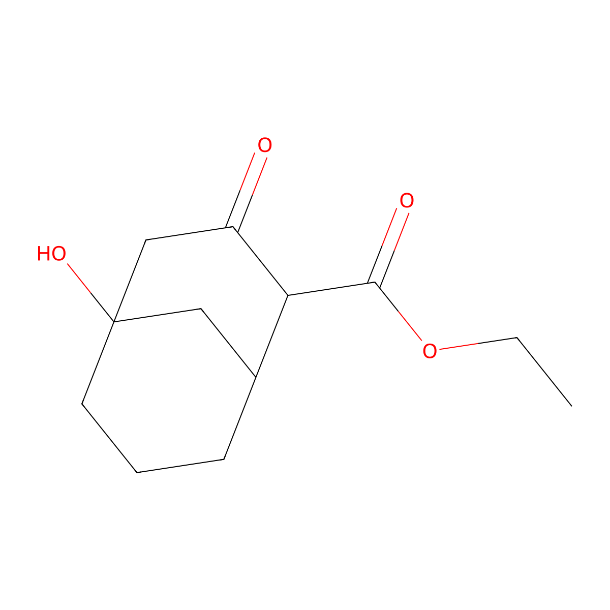 Ethyl 5-hydroxy-3-oxobicyclo(3.3.1)nonane-2-carboxylate molecular structure, CAS 54839-02-0