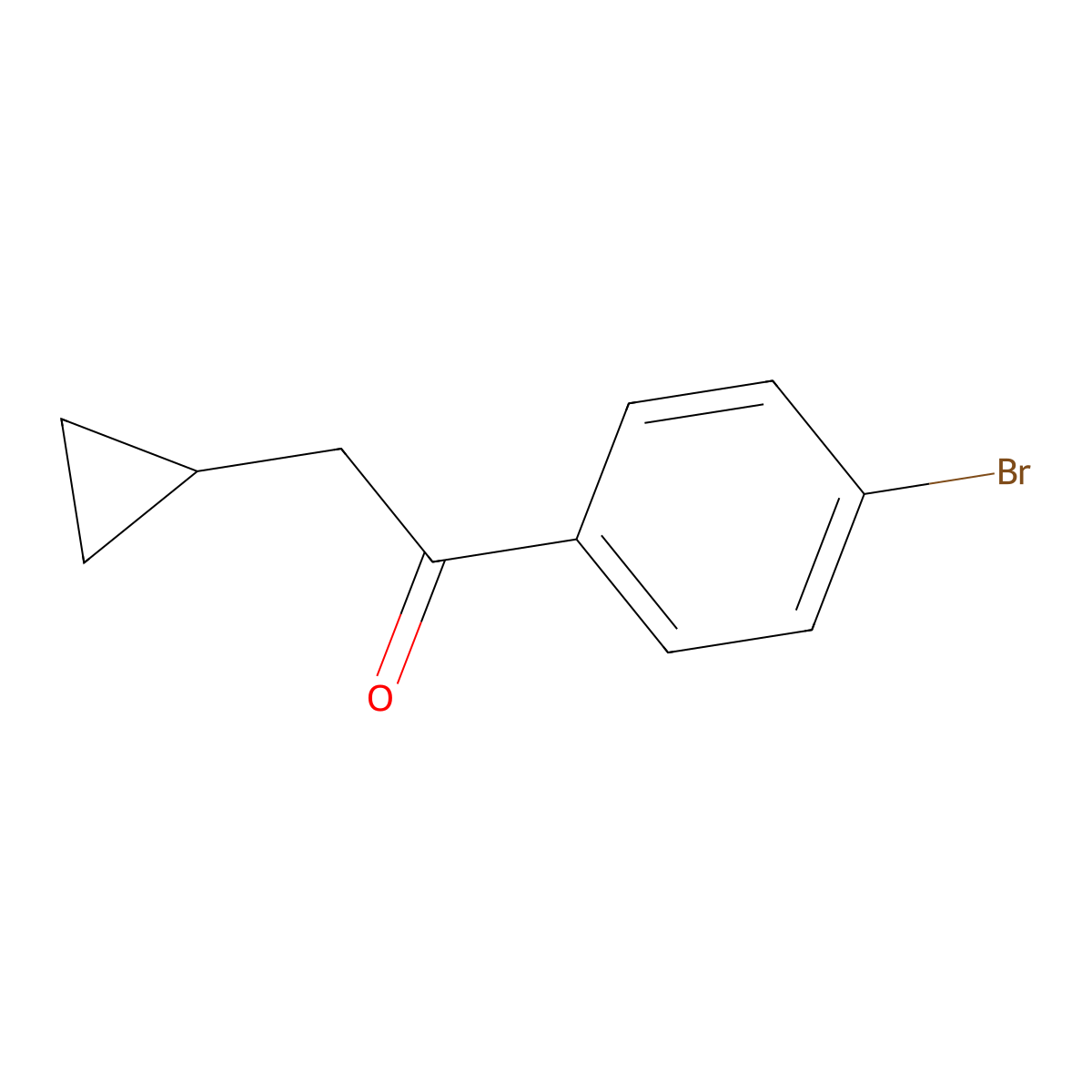 1-(4-Bromophenyl)-2-cyclopropylethanone molecular structure, CAS 54839-14-4