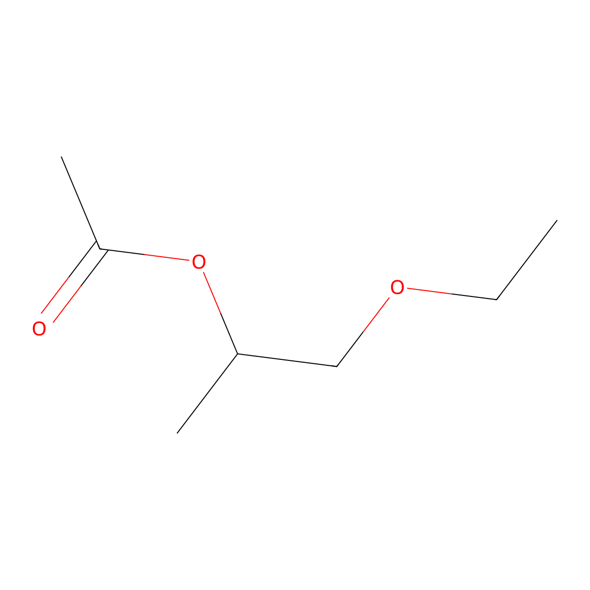 2-Propanol, 1-ethoxy-, 2-acetate molecular structure, CAS 54839-24-6