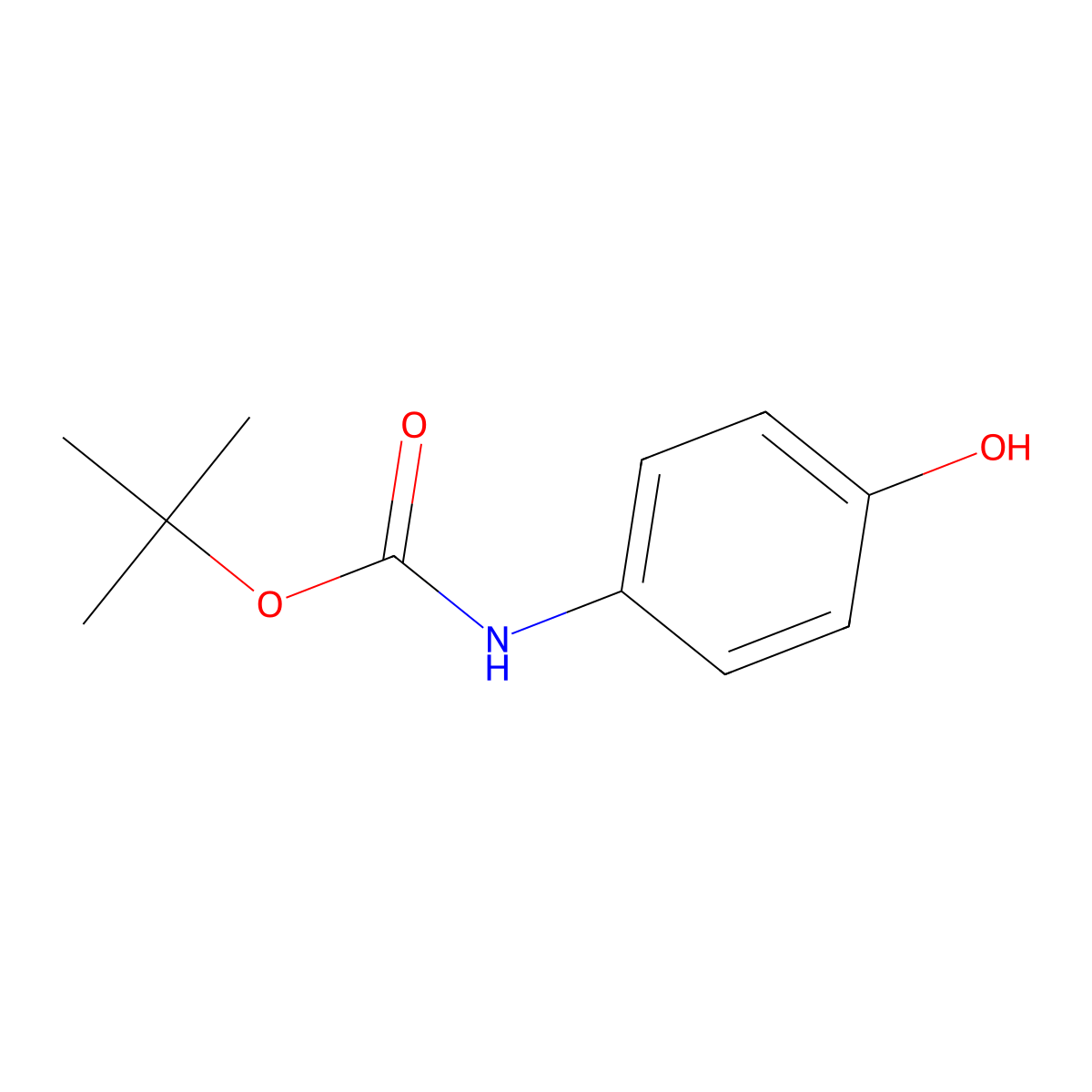 N-Boc-4-hydroxyaniline molecular structure, CAS 54840-15-2