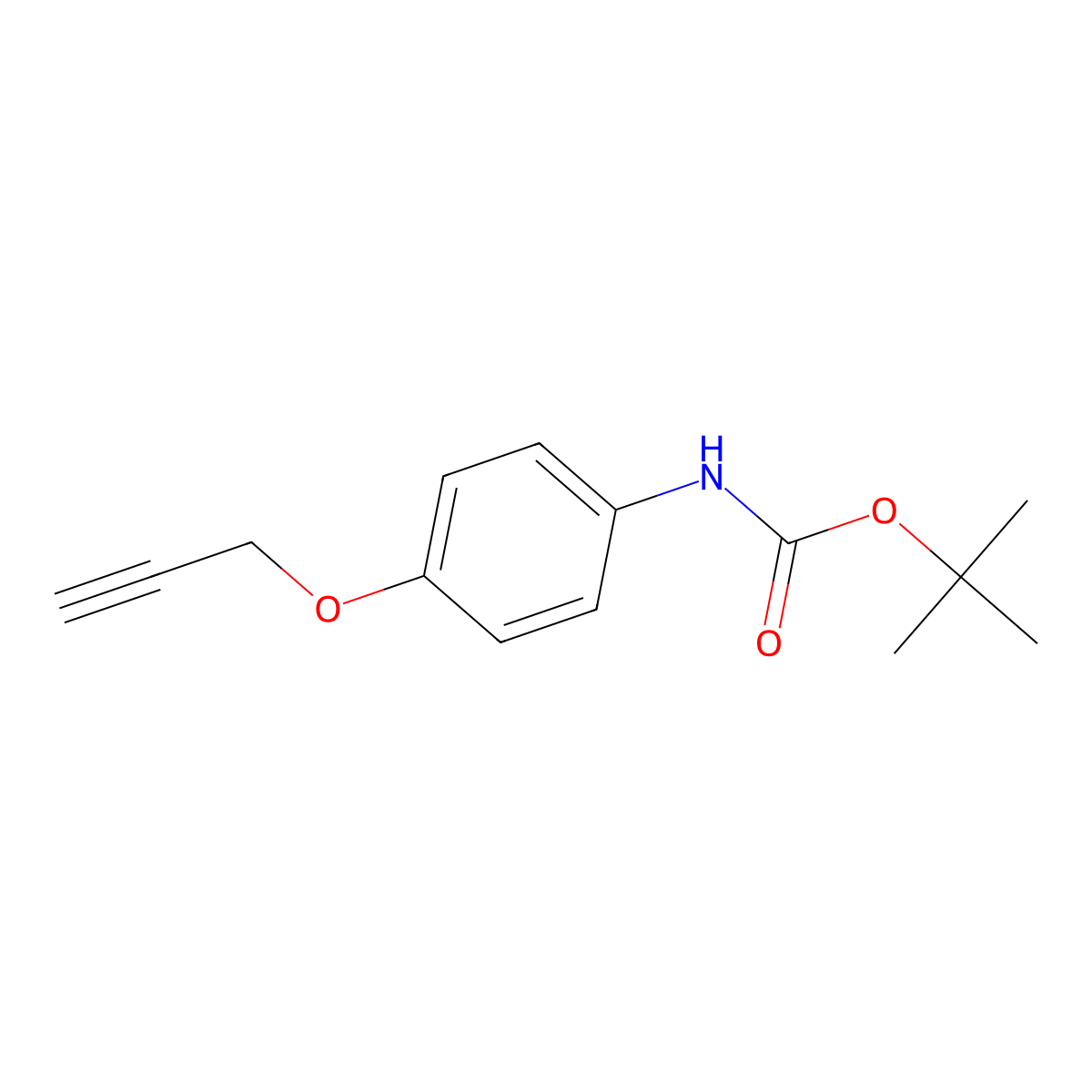 Tert-butyl (4-(prop-2-YN-1-yloxy)phenyl)carbamate molecular structure, CAS 54840-30-1