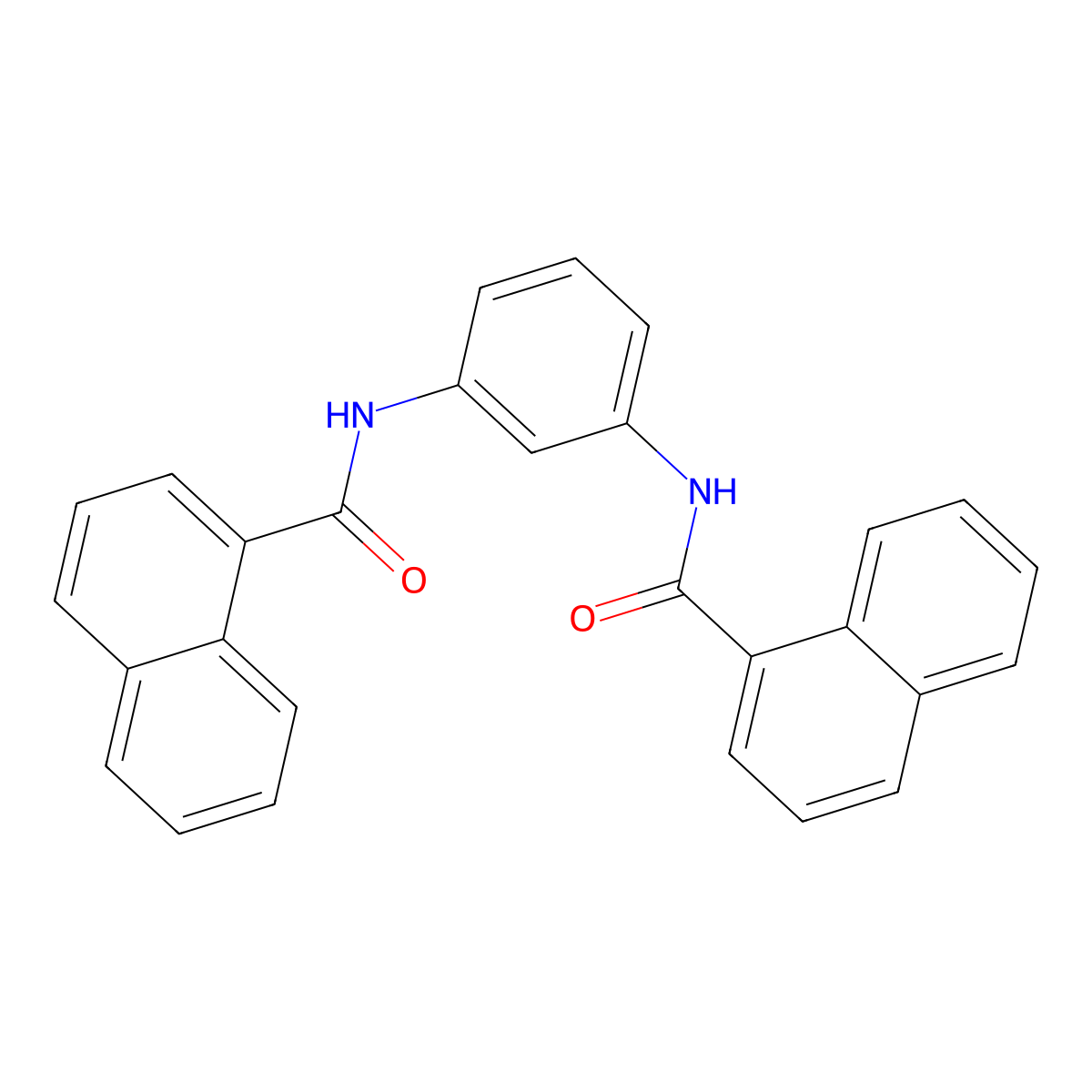 N-[3-(naphthalene-1-carbonylamino)phenyl]naphthalene-1-carboxamide molecular structure, CAS 548432-05-9