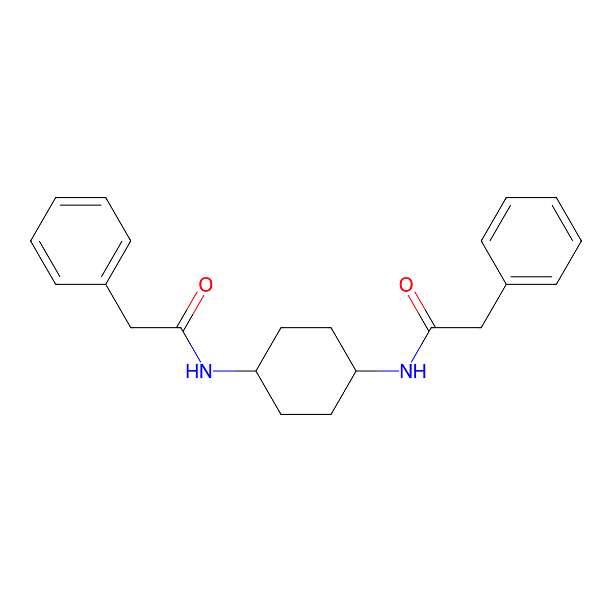 2-phenyl-N-[4-[(2-phenylacetyl)amino]cyclohexyl]acetamide molecular structure, CAS 548432-14-0