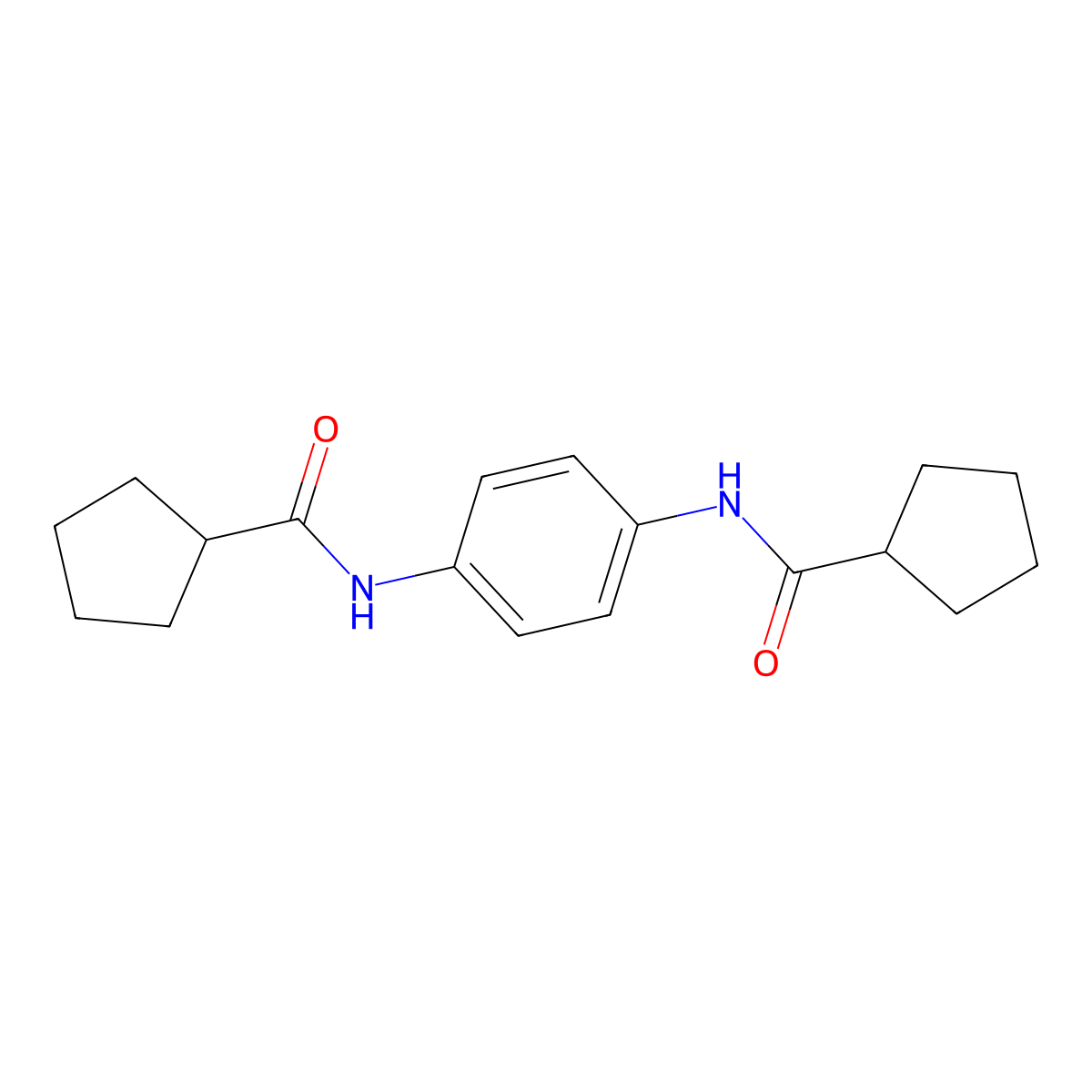 N-[4-(cyclopentanecarbonylamino)phenyl]cyclopentanecarboxamide molecular structure, CAS 548433-10-9