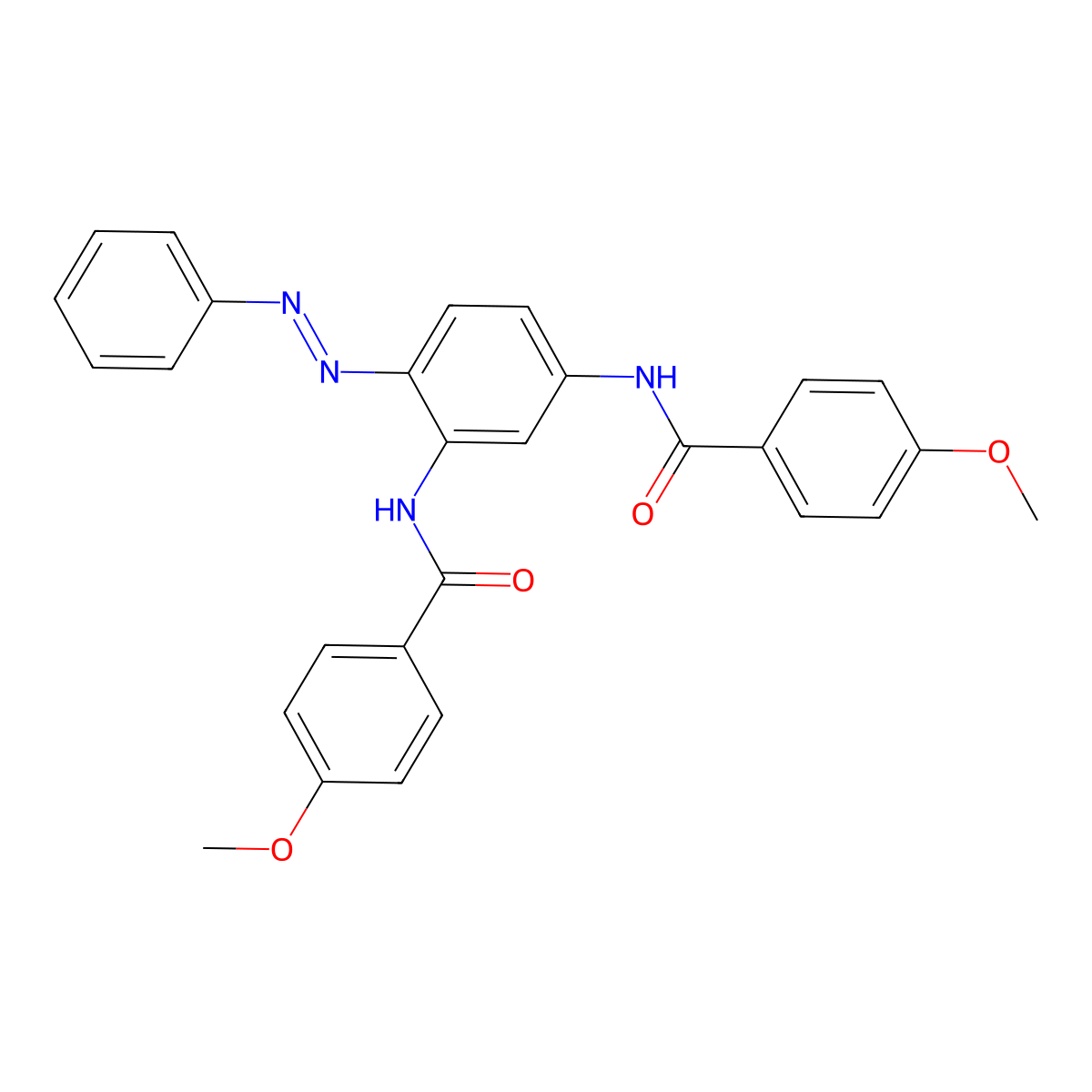 4-methoxy-N-[3-[(4-methoxybenzoyl)amino]-4-phenyldiazenylphenyl]benzamide molecular structure, CAS 548433-11-0