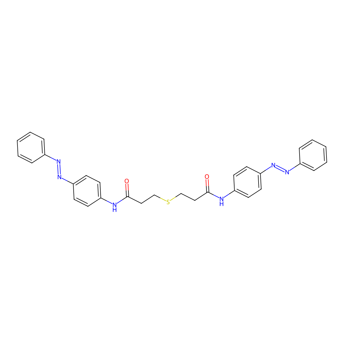 3-[3-oxo-3-(4-phenyldiazenylanilino)propyl]sulfanyl-N-(4-phenyldiazenylphenyl)propanamide molecular structure, CAS 548433-53-0
