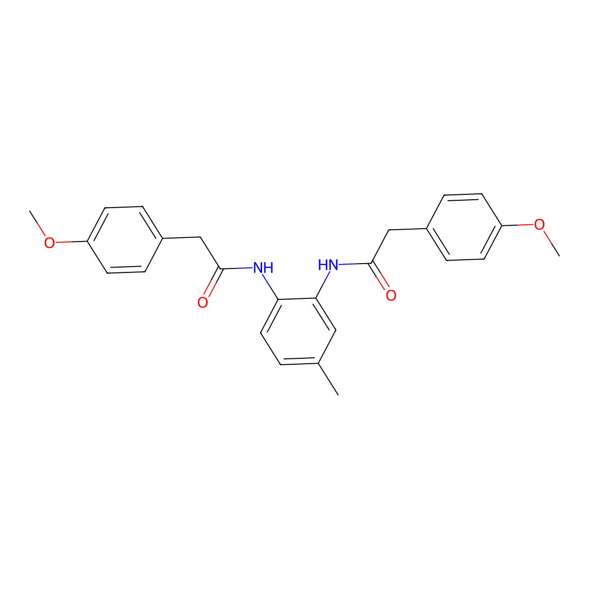 2-(4-methoxyphenyl)-N-[2-[[2-(4-methoxyphenyl)acetyl]amino]-4-methylphenyl]acetamide molecular structure, CAS 548434-51-1