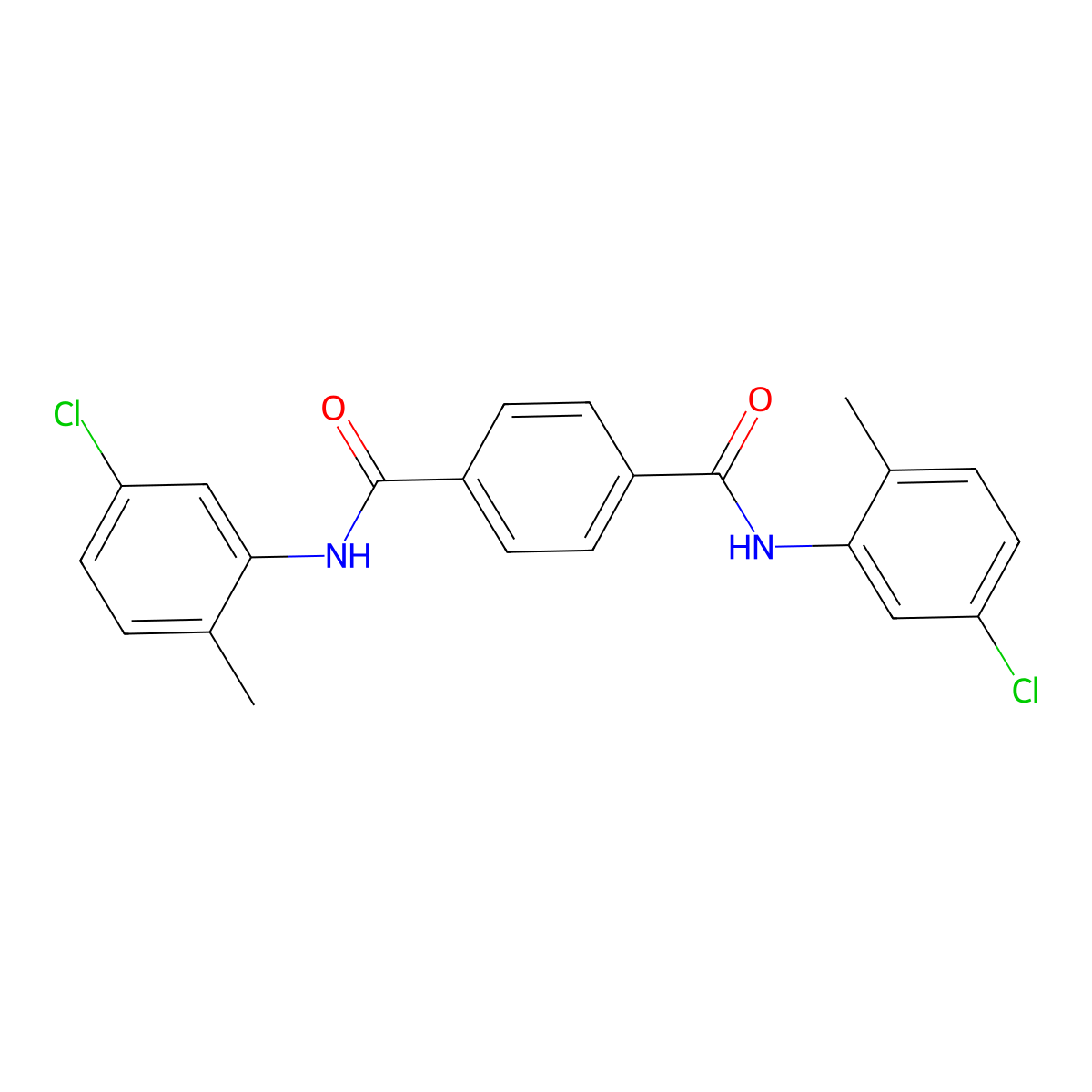1-N,4-N-bis(5-chloro-2-methylphenyl)benzene-1,4-dicarboxamide molecular structure, CAS 548435-07-0