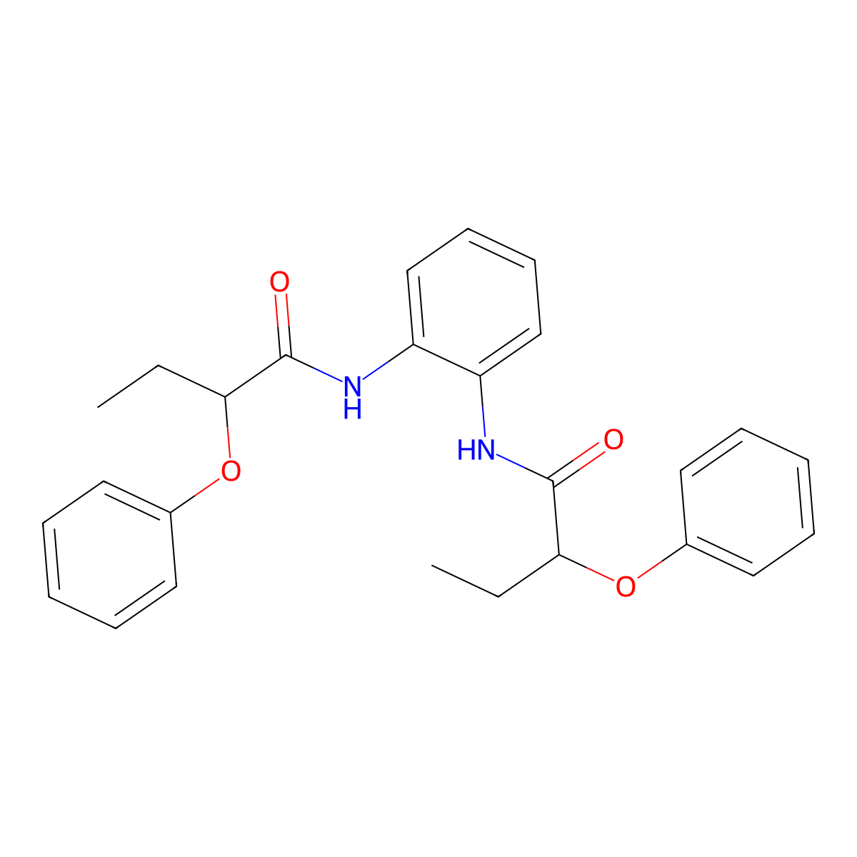 2-phenoxy-N-[2-(2-phenoxybutanoylamino)phenyl]butanamide molecular structure, CAS 548435-34-3