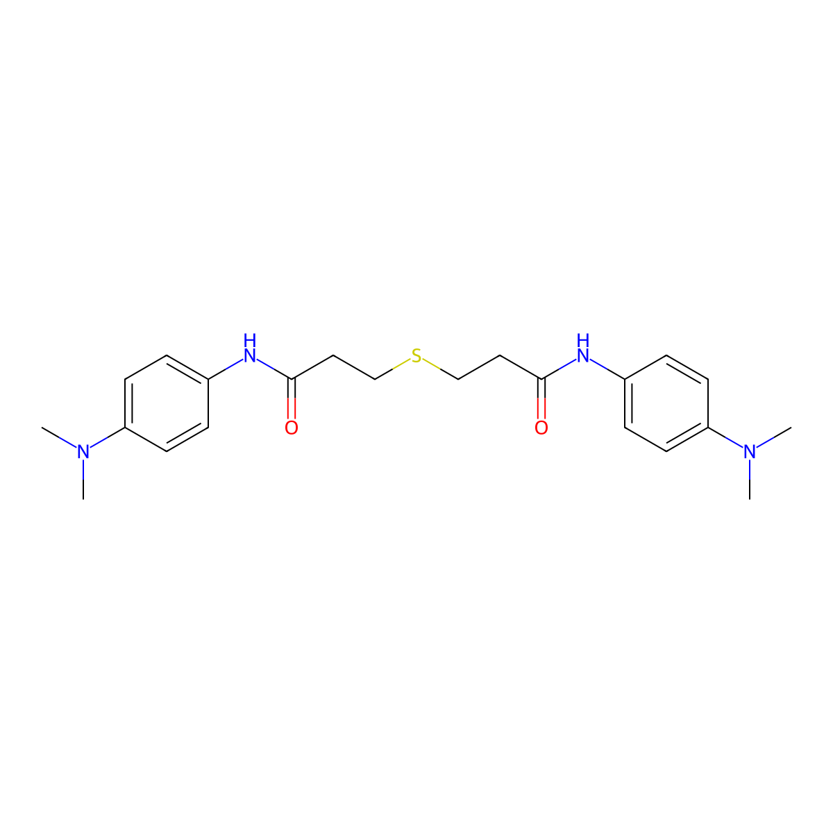 3,3'-sulfanediylbis{N-[4-(dimethylamino)phenyl]propanamide} molecular structure, CAS 548435-66-1