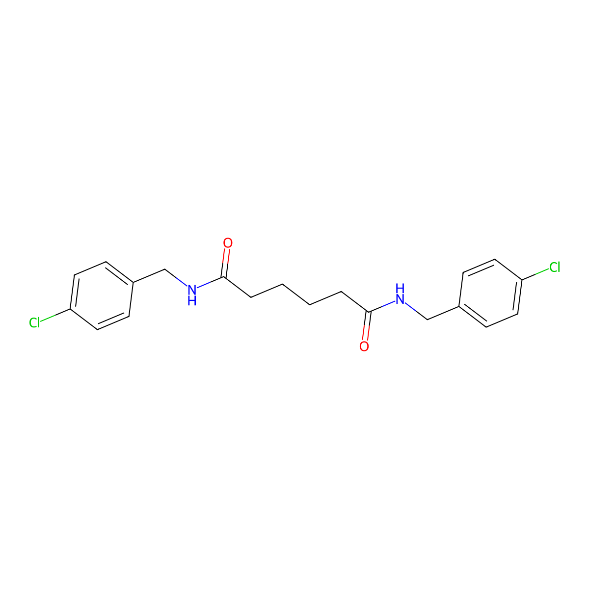 N,N'-bis[(4-chlorophenyl)methyl]hexanediamide molecular structure, CAS 548435-71-8