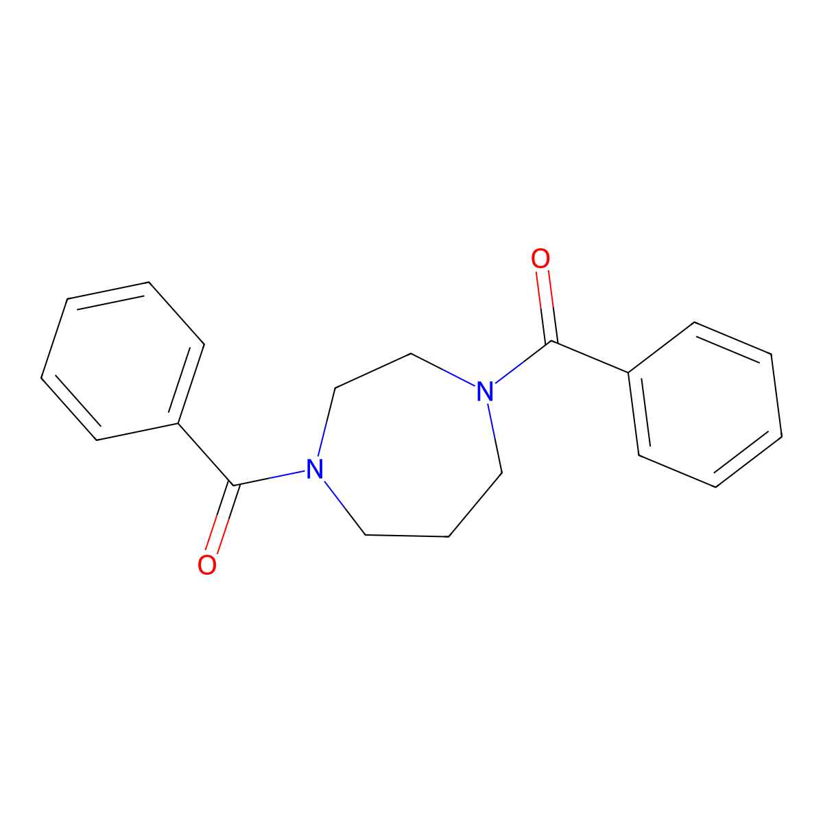 1,4-Dibenzoyl-1,4-diazepane molecular structure, CAS 548437-72-5