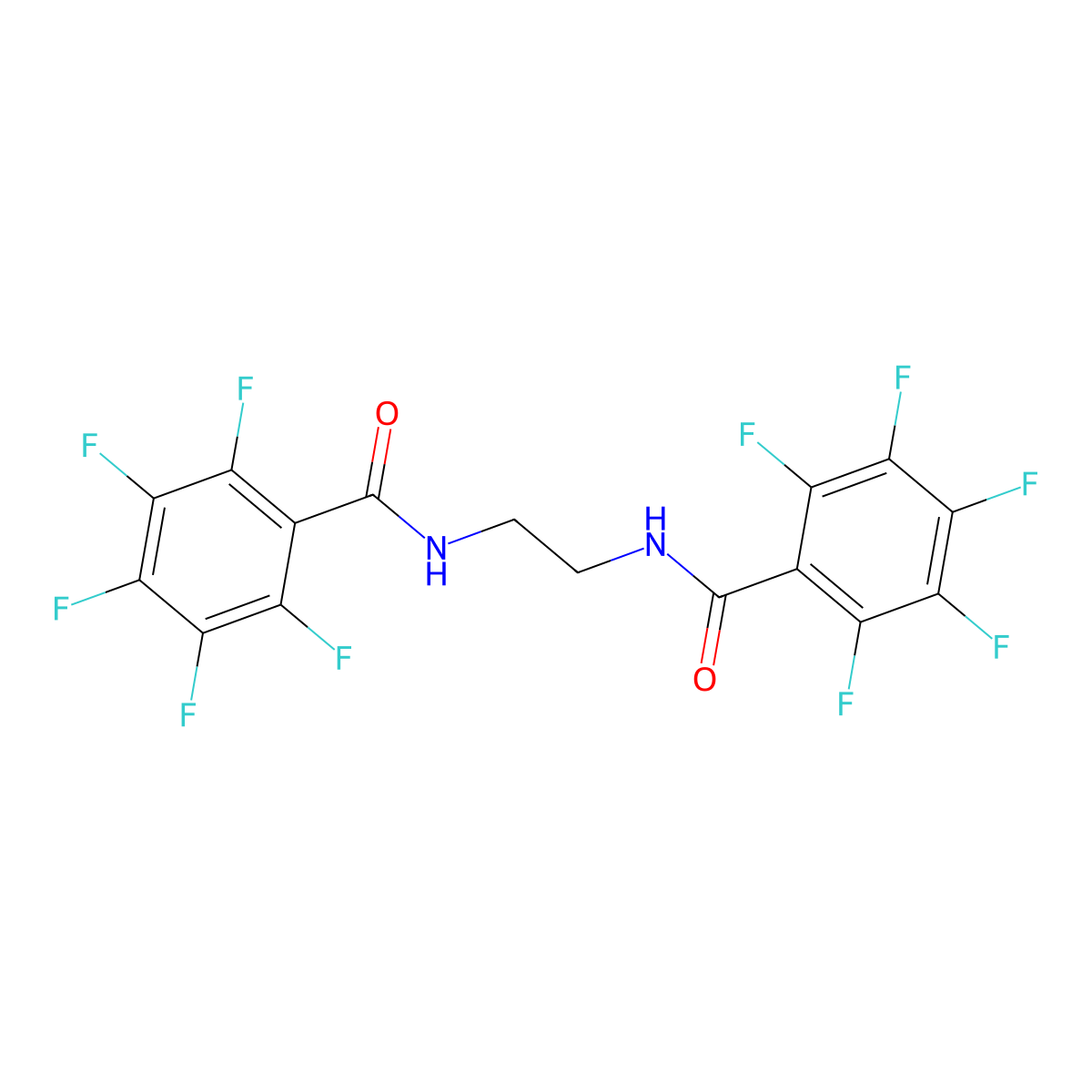 2,3,4,5,6-pentafluoro-N-[2-[(2,3,4,5,6-pentafluorobenzoyl)amino]ethyl]benzamide molecular structure, CAS 548437-98-5