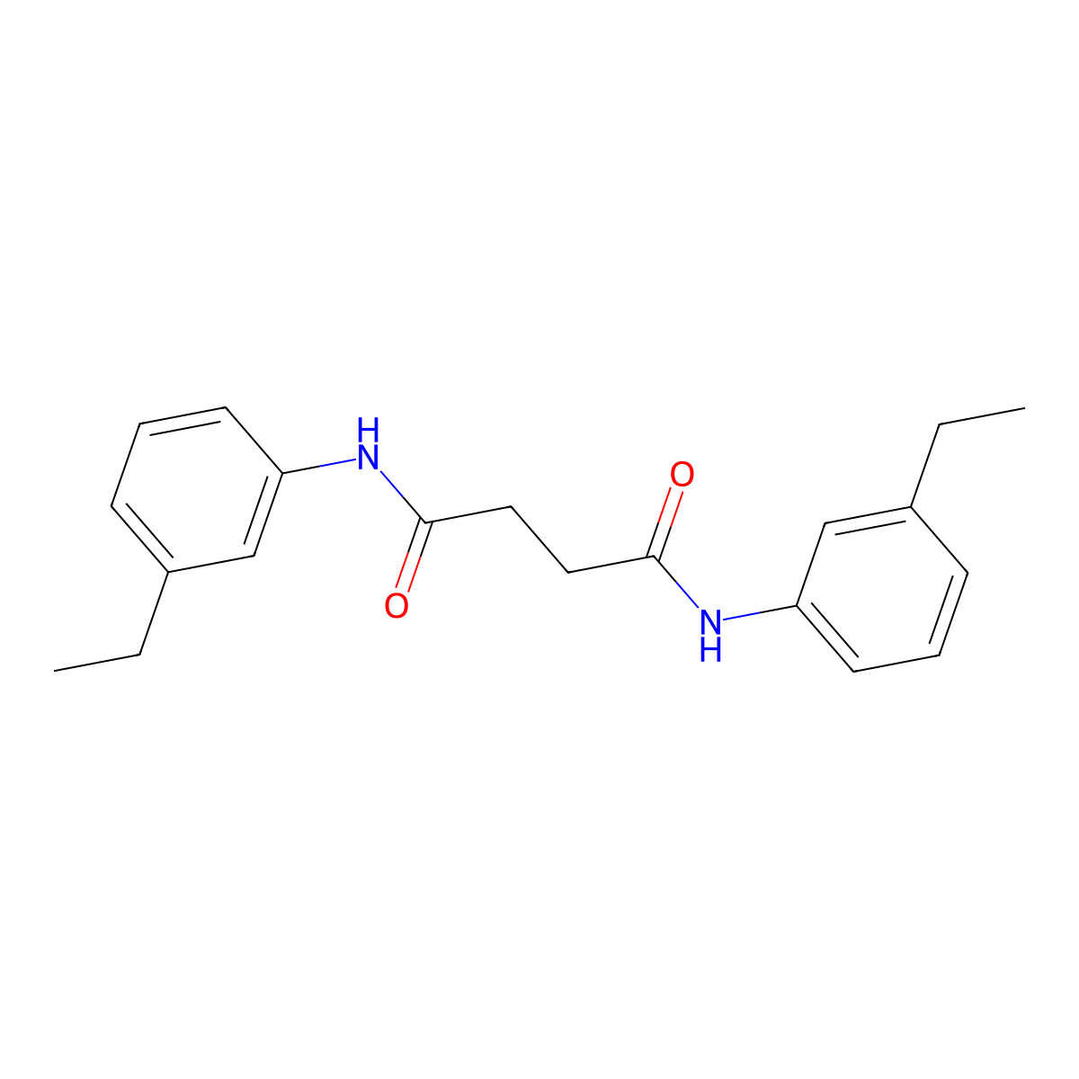N,N'-bis(3-ethylphenyl)butanediamide molecular structure, CAS 548441-87-8