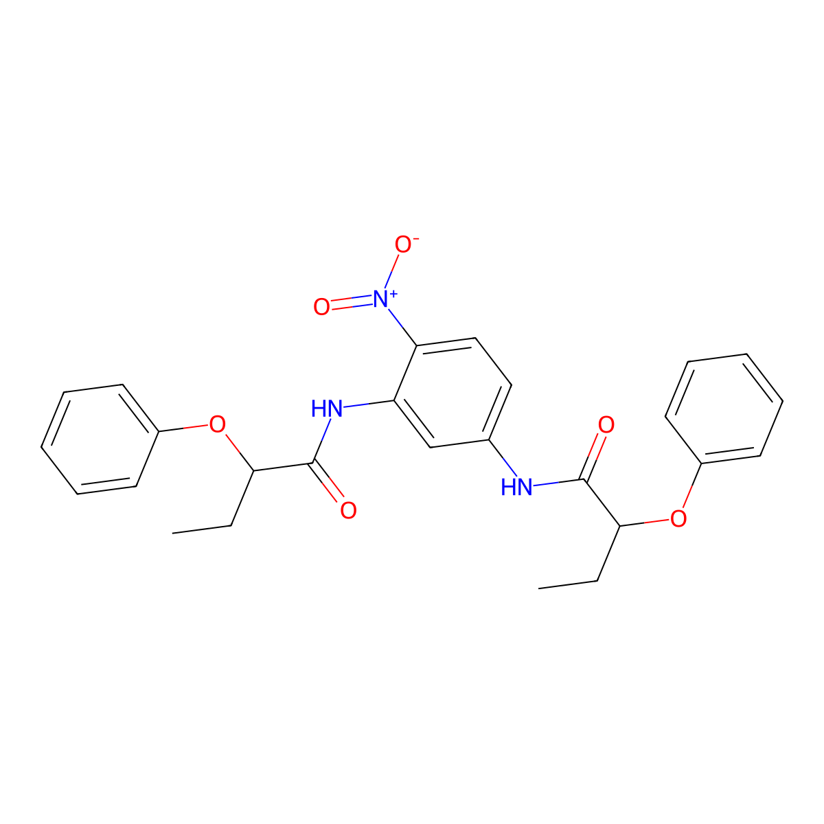 N-[4-nitro-3-(2-phenoxybutanoylamino)phenyl]-2-phenoxybutanamide molecular structure, CAS 548446-63-5