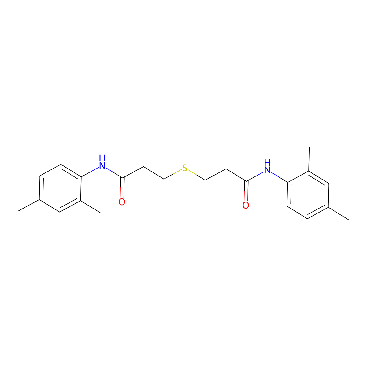 3-[3-(2,4-dimethylanilino)-3-oxopropyl]sulfanyl-N-(2,4-dimethylphenyl)propanamide molecular structure, CAS 548448-41-5