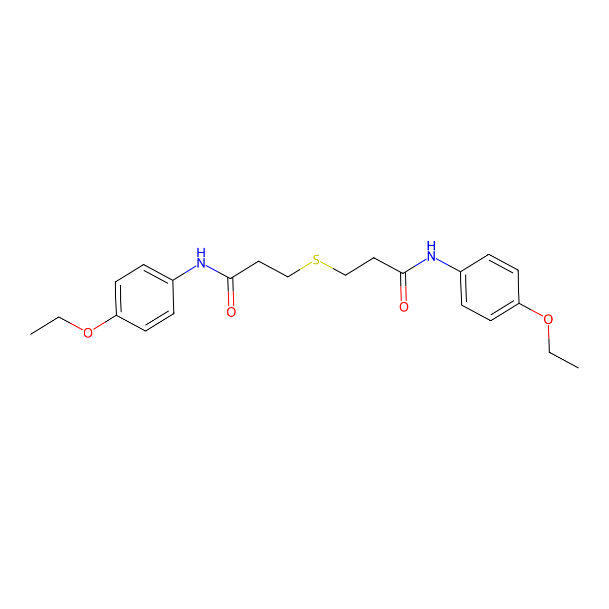 3-[3-(4-ethoxyanilino)-3-oxopropyl]sulfanyl-N-(4-ethoxyphenyl)propanamide molecular structure, CAS 548449-13-4