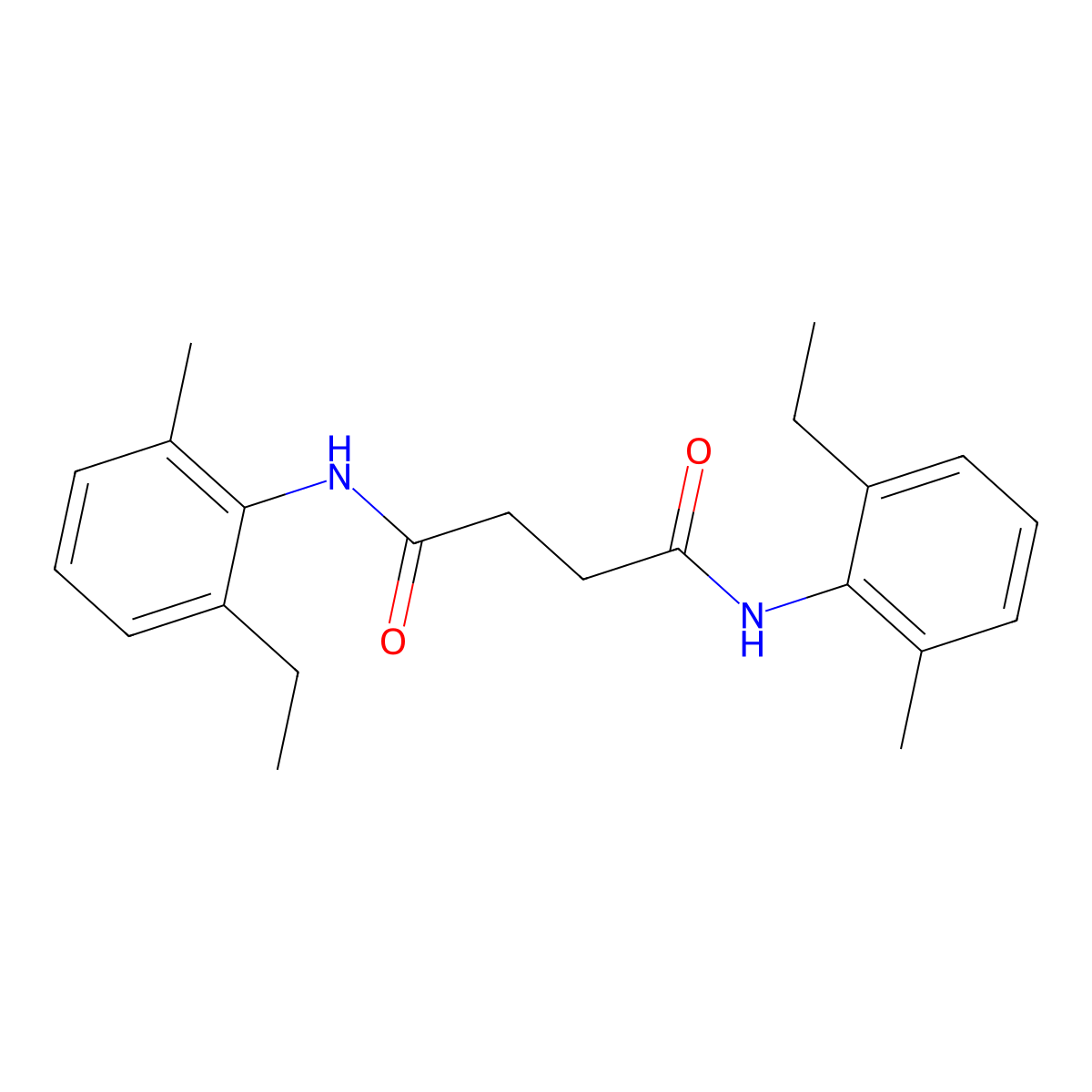 N,N'-bis(2-ethyl-6-methylphenyl)butanediamide molecular structure, CAS 548449-84-9