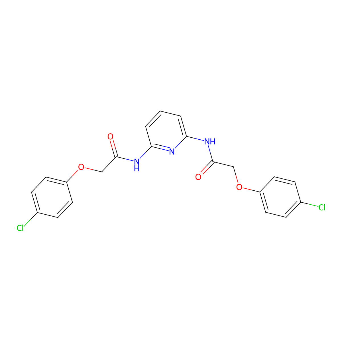 2-(4-chlorophenoxy)-N-[6-[[2-(4-chlorophenoxy)acetyl]amino]pyridin-2-yl]acetamide molecular structure, CAS 548449-91-8
