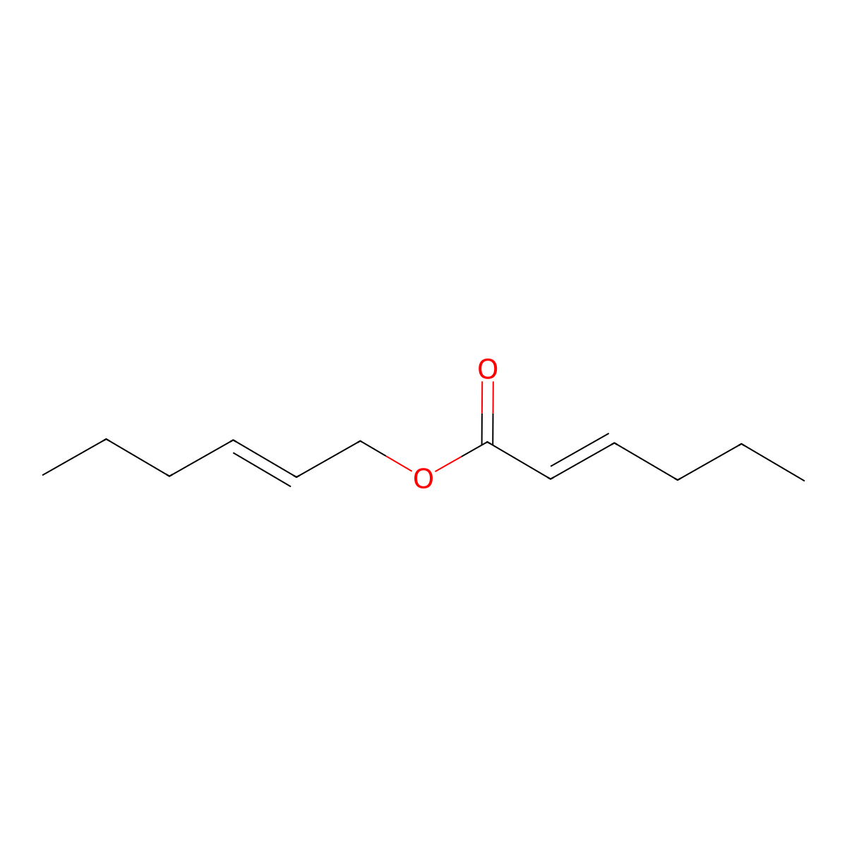 (E)-2-Hexenyl (E)-2-hexenoate molecular structure, CAS 54845-28-2