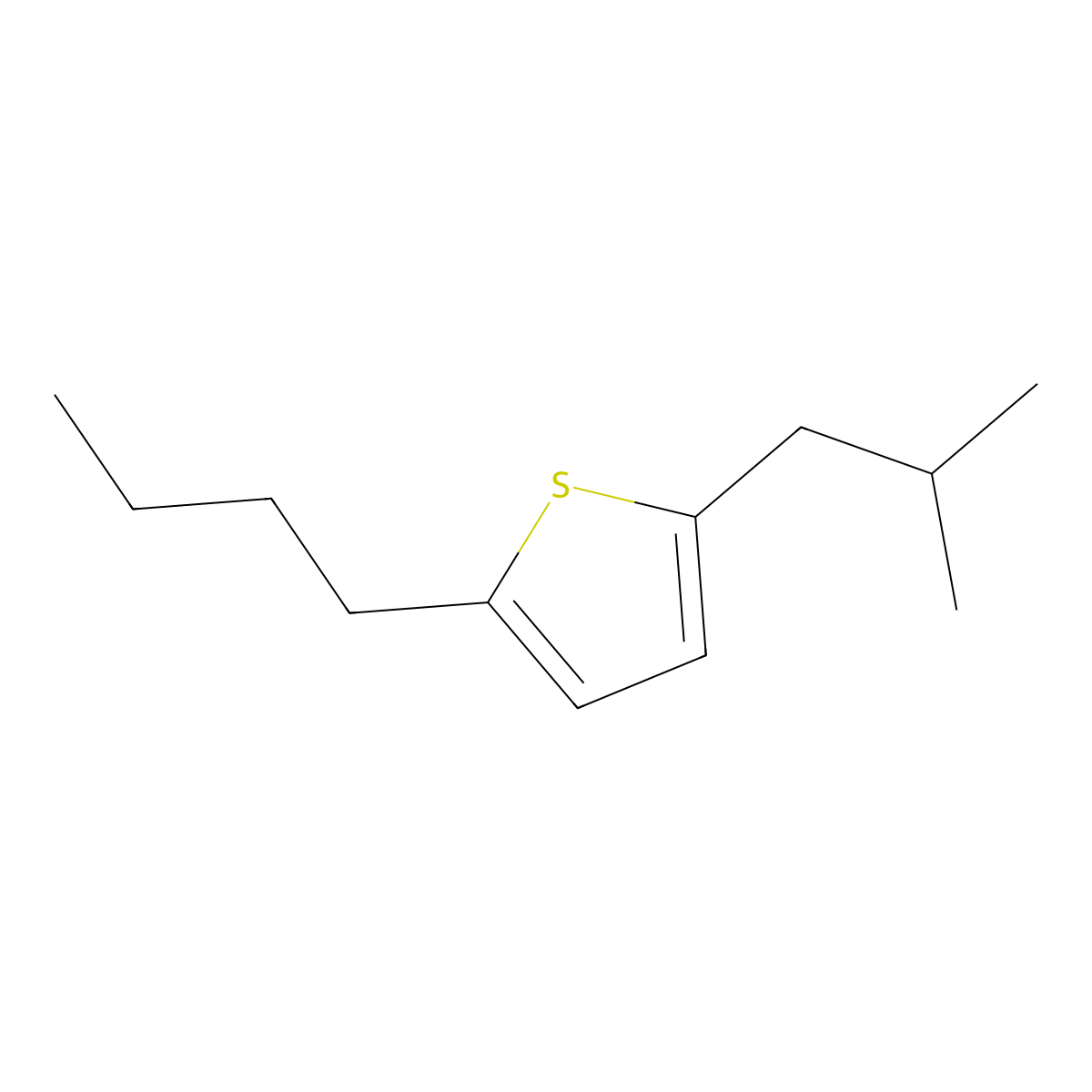 2-Butyl-5-isobutylthiophene molecular structure, CAS 54845-35-1