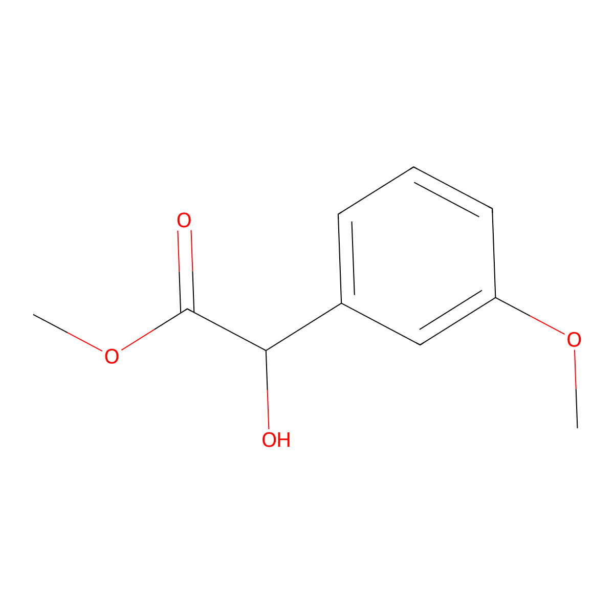 Methyl 2-hydroxy-2-(3-methoxyphenyl)acetate molecular structure, CAS 54845-40-8