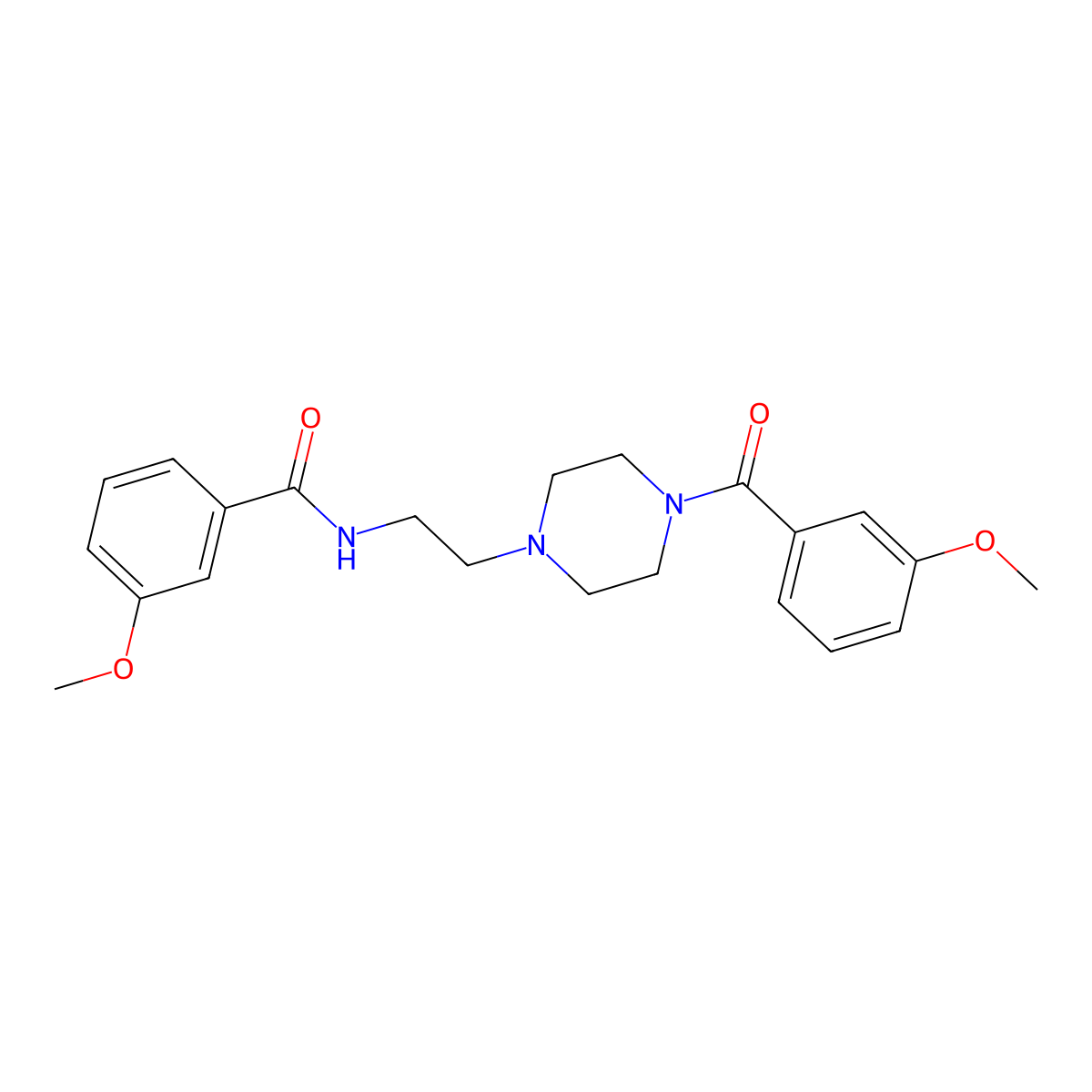 3-methoxy-N-[2-[4-(3-methoxybenzoyl)piperazin-1-yl]ethyl]benzamide molecular structure, CAS 548450-81-3