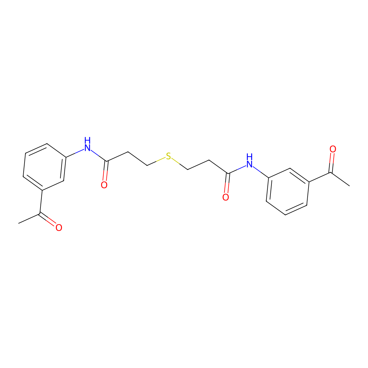3-[3-(3-acetylanilino)-3-oxopropyl]sulfanyl-N-(3-acetylphenyl)propanamide molecular structure, CAS 548452-59-1