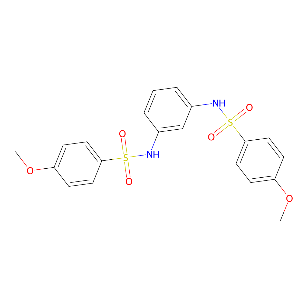 4-methoxy-N-[3-[(4-methoxyphenyl)sulfonylamino]phenyl]benzenesulfonamide molecular structure, CAS 548453-22-1