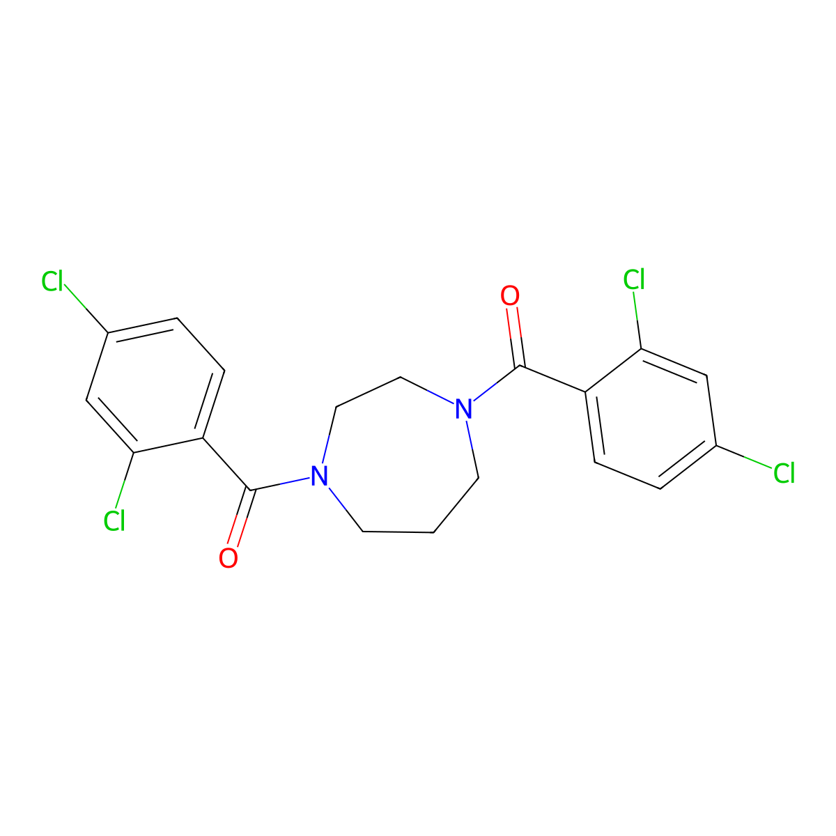 1,4-Bis(2,4-dichlorobenzoyl)-1,4-diazepane molecular structure, CAS 548454-28-0