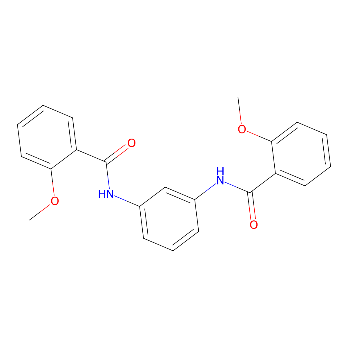 2-methoxy-N-[3-[(2-methoxybenzoyl)amino]phenyl]benzamide molecular structure, CAS 548454-47-3