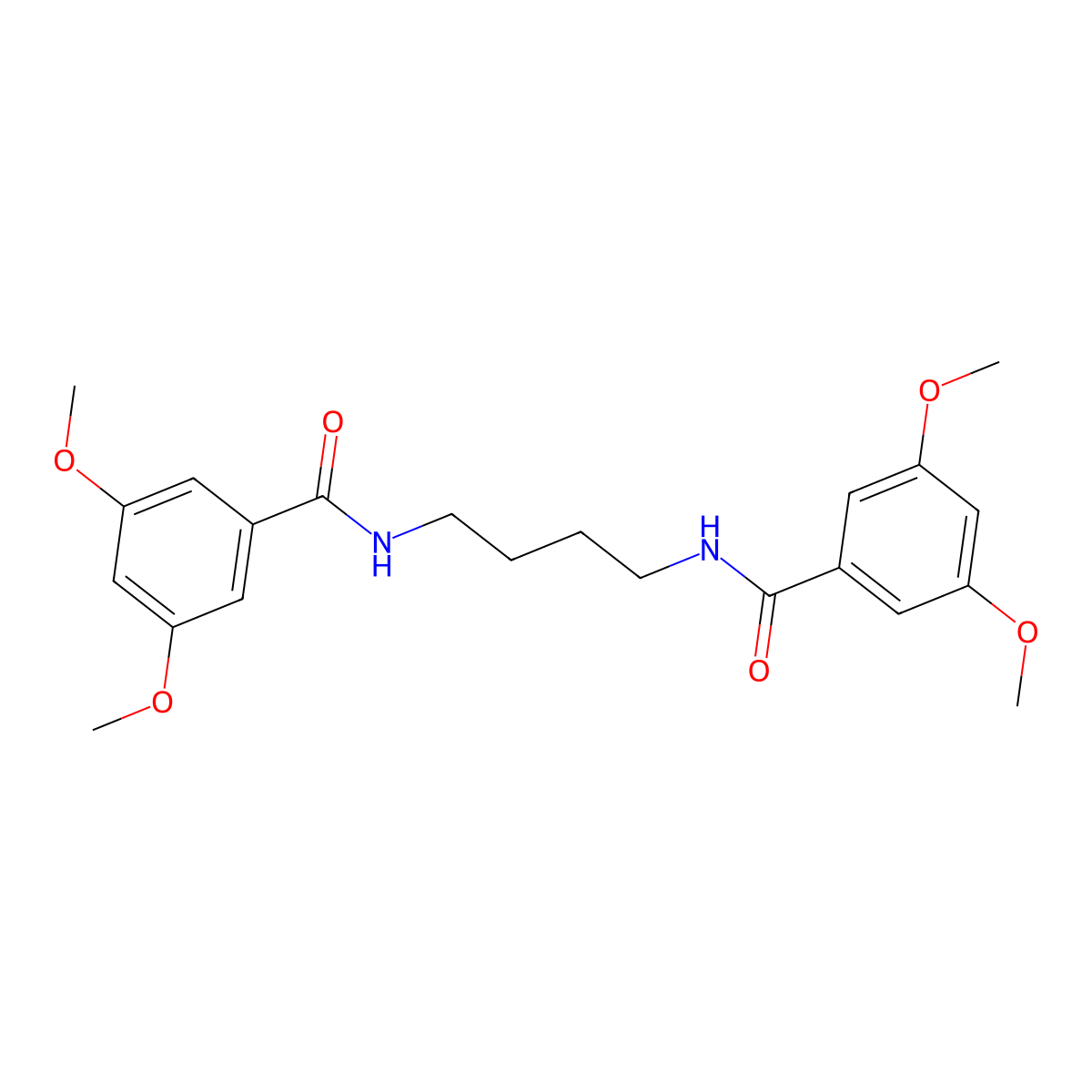 N-[4-[(3,5-dimethoxybenzoyl)amino]butyl]-3,5-dimethoxybenzamide molecular structure, CAS 548455-77-2