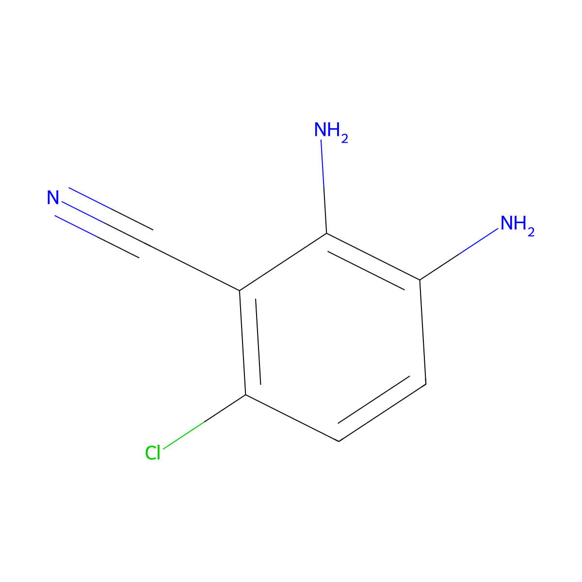 2,3-Diamino-6-chlorobenzonitrile molecular structure, CAS 548457-80-3